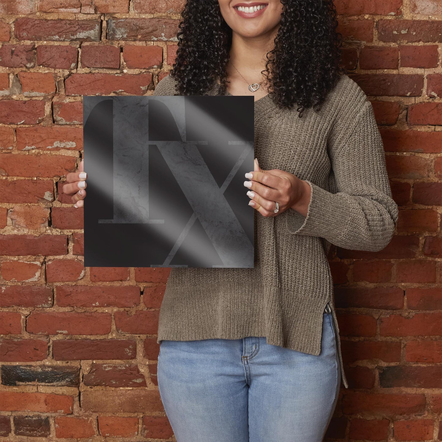 Modern Black Texas Initials | Hi-Def Glass Art | Eaches | Min 1