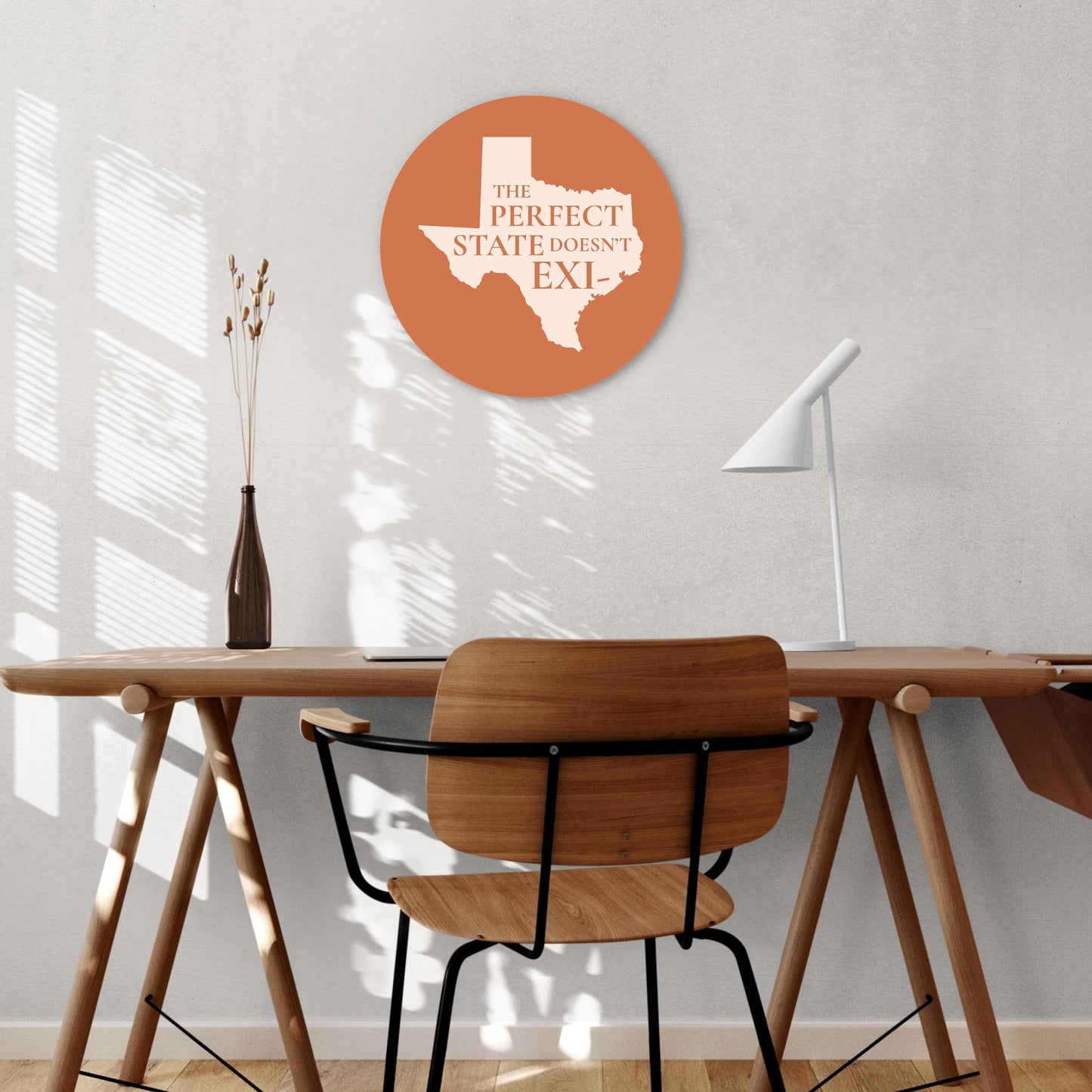 Modern Minimalist Texas The Perfect State Doesnt Exi | Wood Sign | Eaches | Min 1