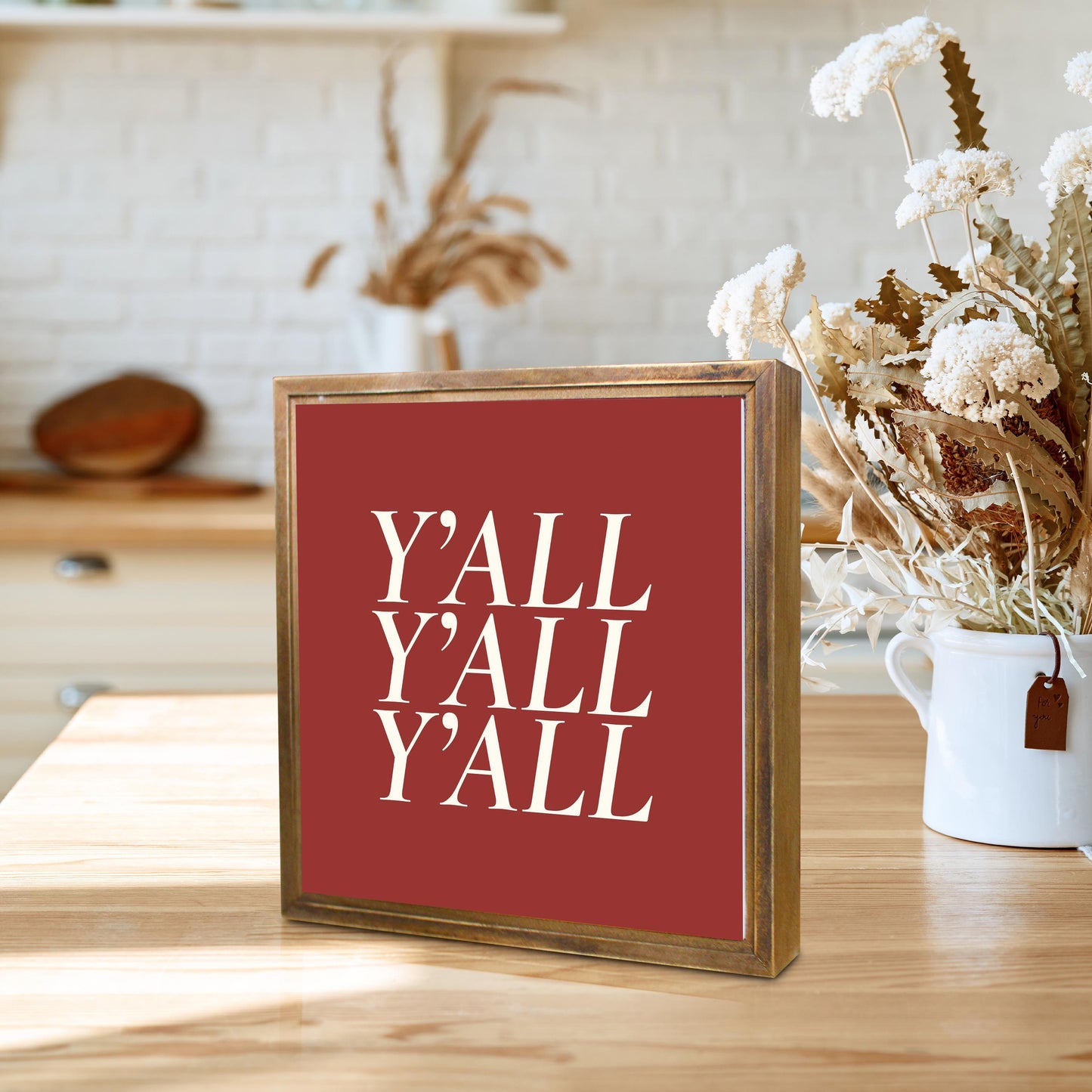 Modern Minimalist Oklahoma Yall | Wood Sign | Eaches | Min 1
