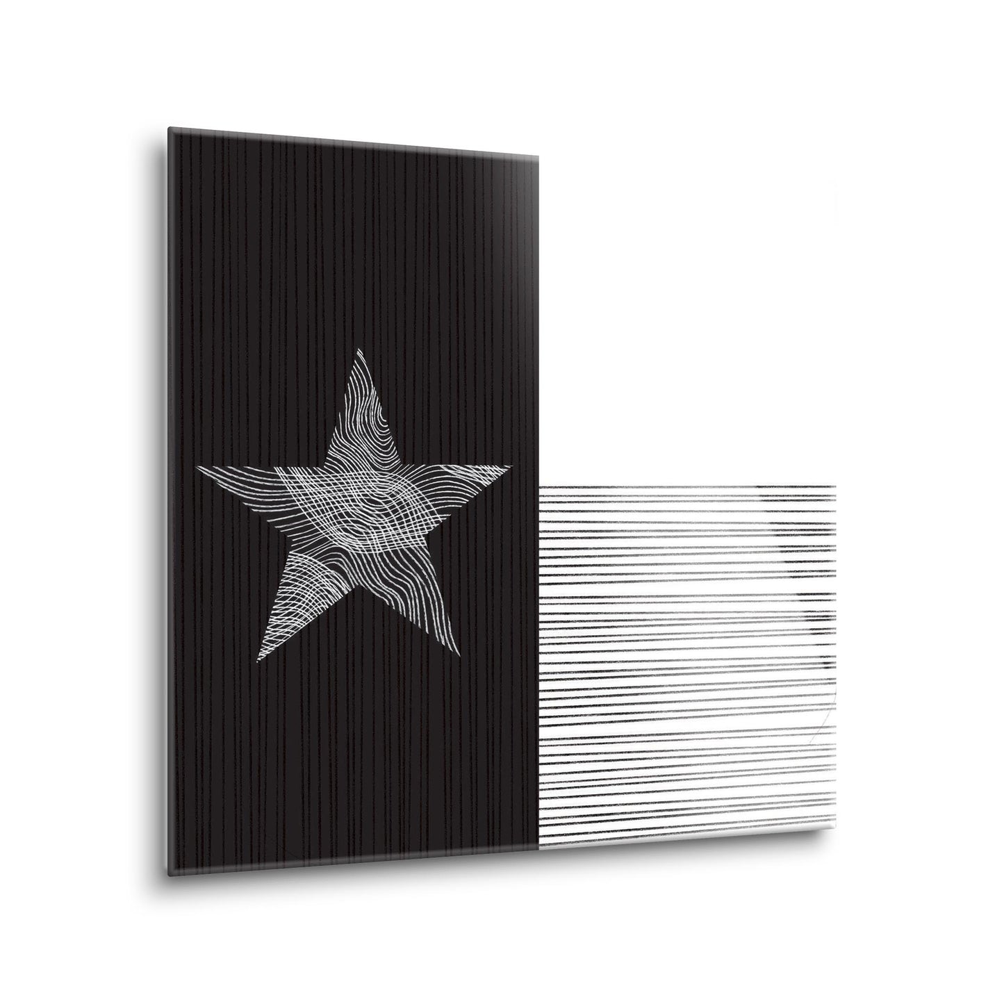 Modern Texas State Flag Abstract Lines | Hi-Def Glass Art | Eaches | Min 1