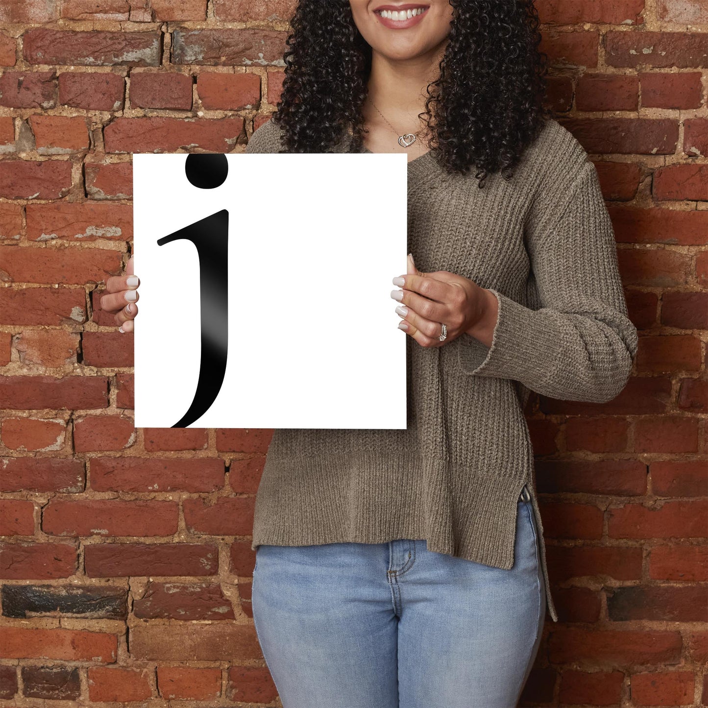 Minimal Monogram J | Hi-Def Glass Art | Eaches | Min 1