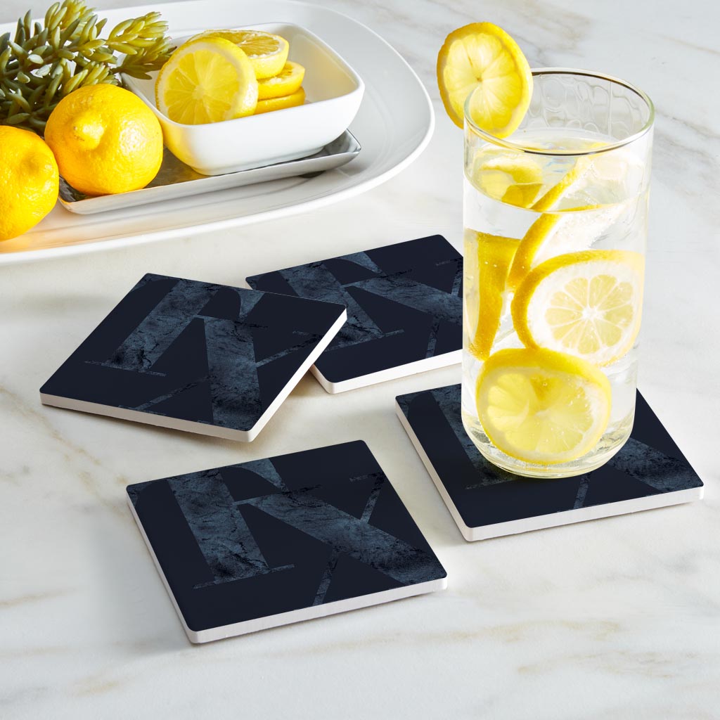 Modern Minimalist Texas Blue Tx | Absorbent Coasters | Set of 4 | Min 2