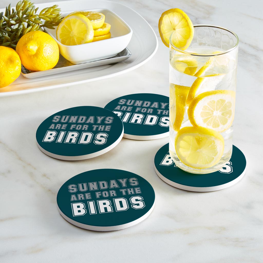 Modern Minimalist Pennsylvania Bird Sundays | Absorbent Coasters | Set of 4 | Min 2