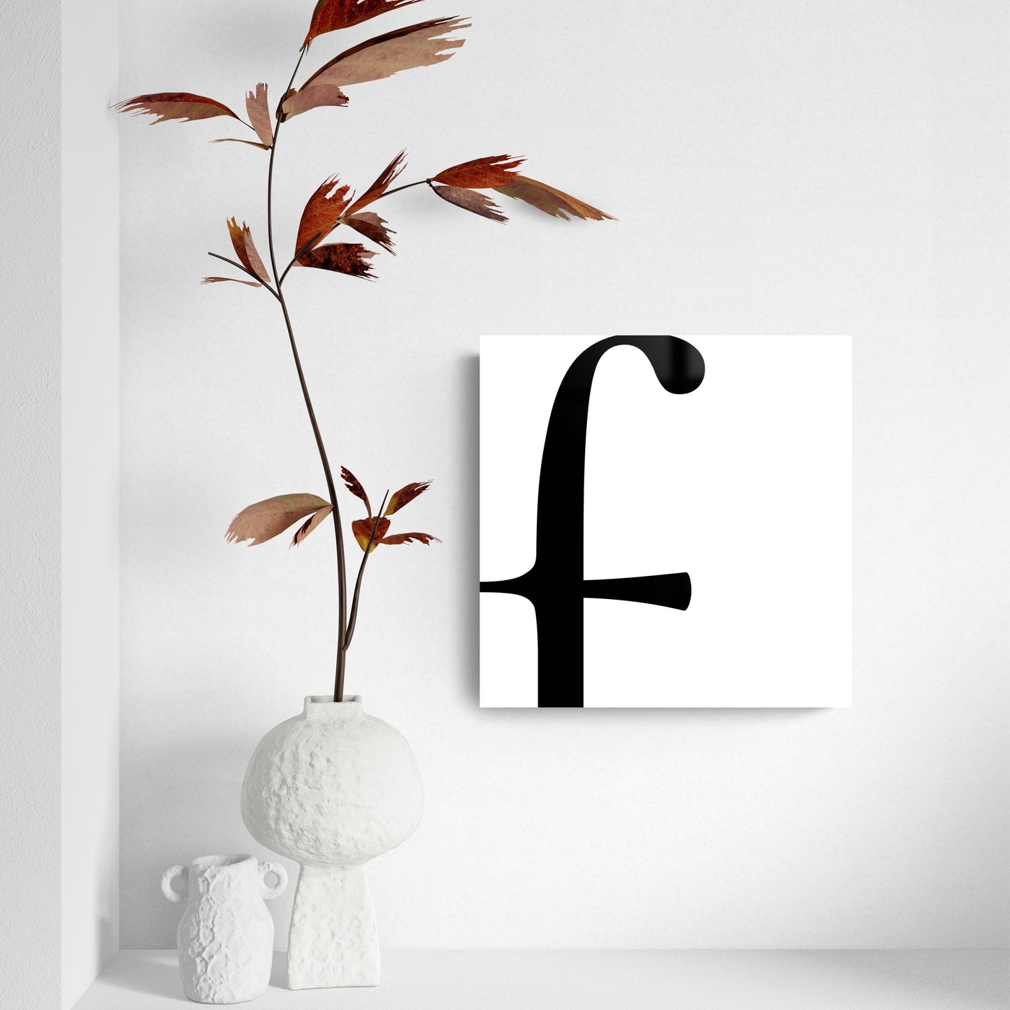Minimal Monogram F | Hi-Def Glass Art | Eaches | Min 2