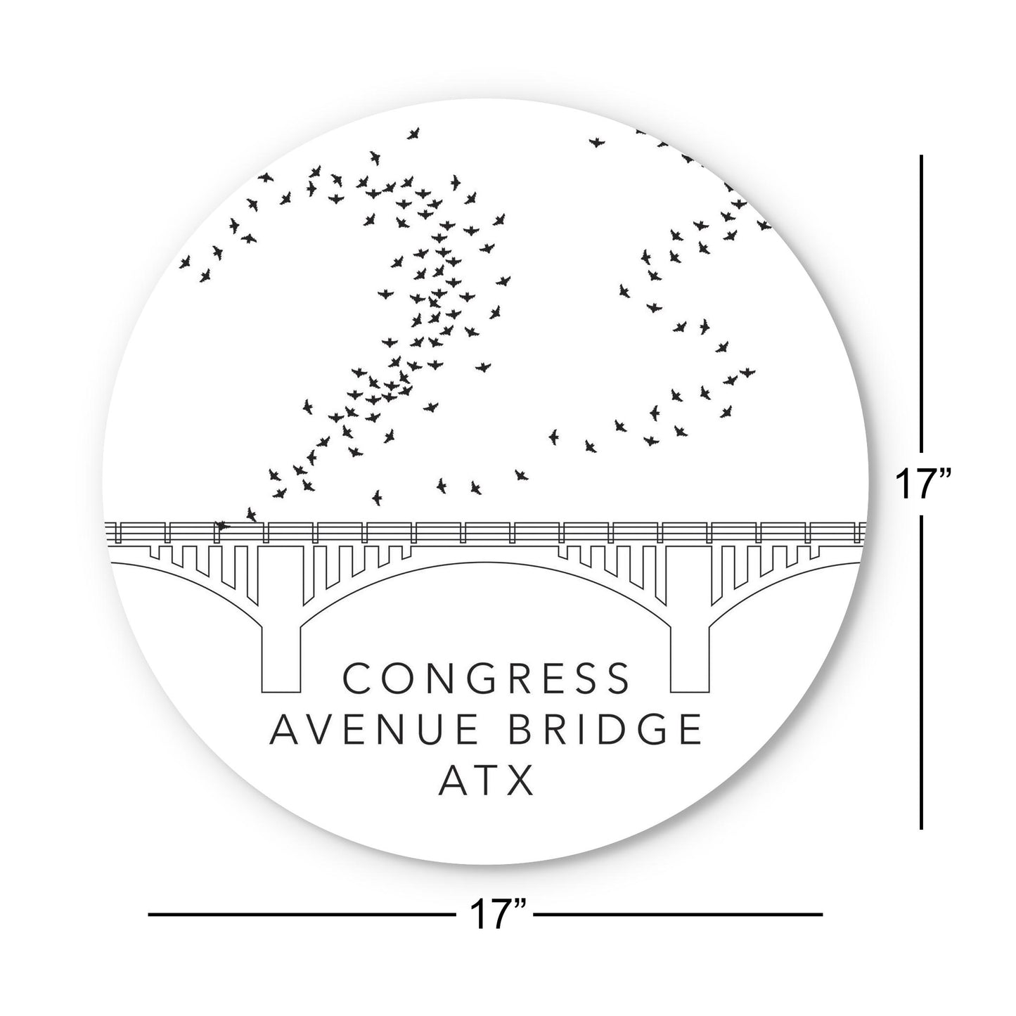 Minimalist B&W Texas Austin Congress Avenue Bridge | Wood Sign | Eaches | Min 1