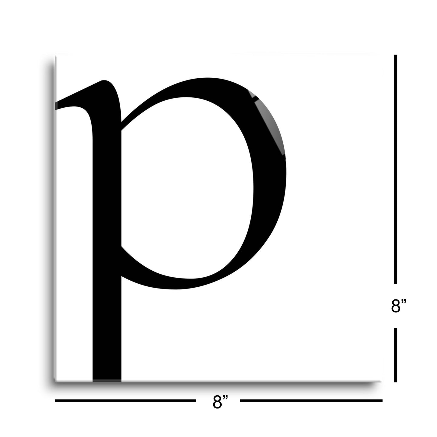 Minimal Monogram P | Hi-Def Glass Art | Eaches | Min 2