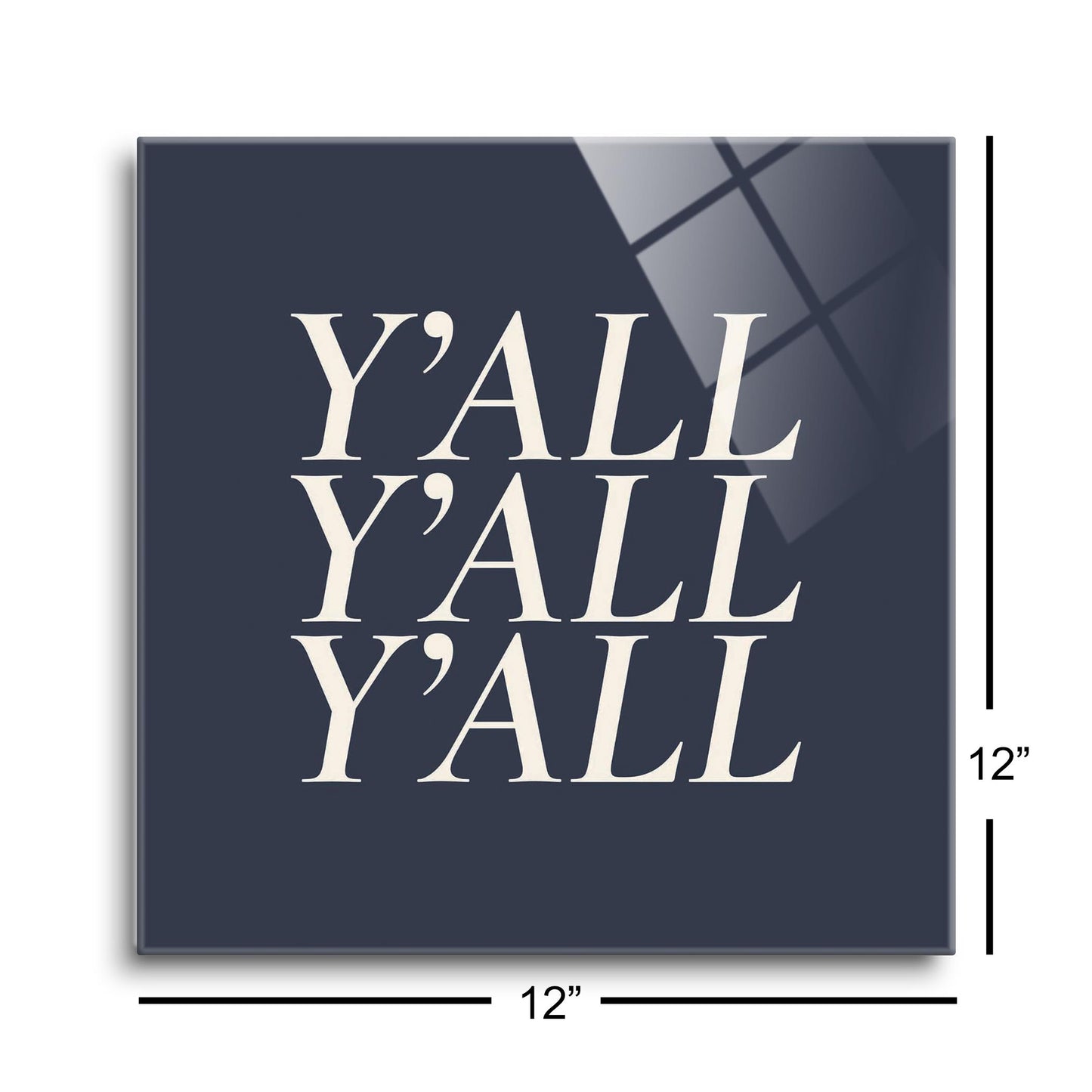 Modern Minimalist Texas Yall | Hi-Def Glass Art | Eaches | Min 1