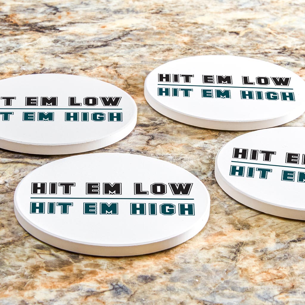 Modern Minimalist Pennsylvania Hit Em High | Absorbent Coasters | Set of 4 | Min 2