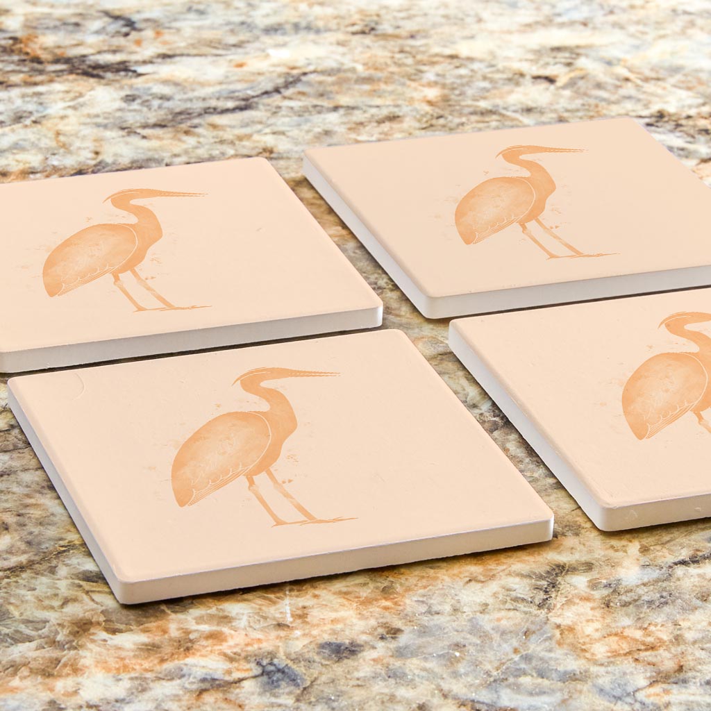 Louisiana Colorful Water Color Heron| Absorbent Coasters | Set of 4 | Min 2