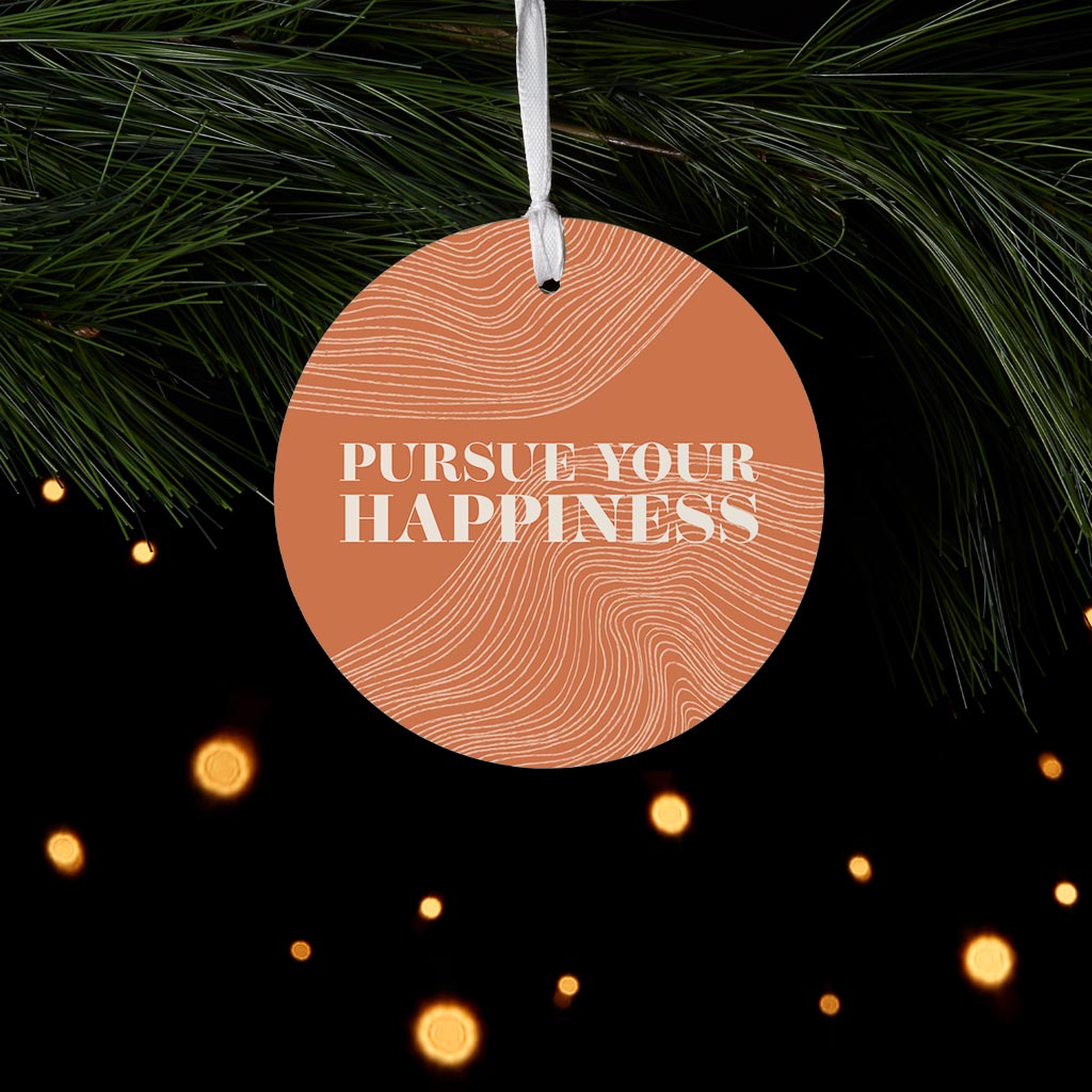 Modern Minimalist Pennsylvania Happiness Quip| Wood Ornament | Eaches | Min 6