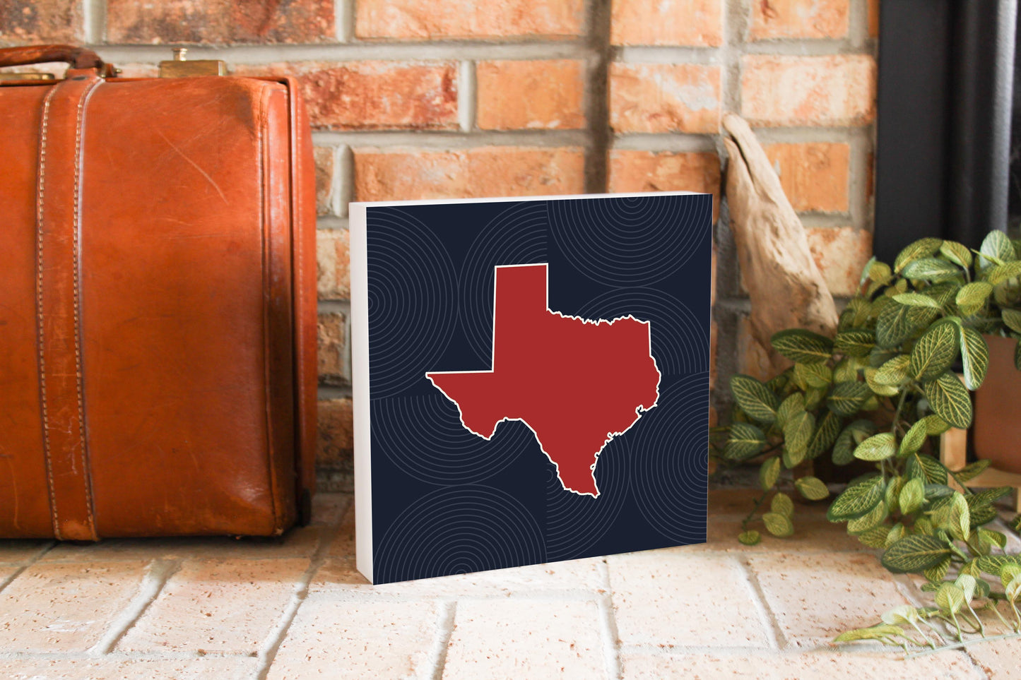 Modern Minimalist Texas Colors Shape | Wood Block | Eaches | Min 2