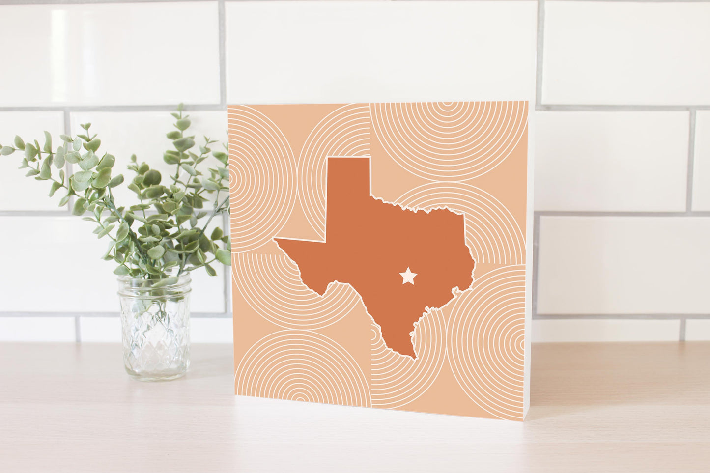 Modern Minimalist Texas Austin Star | Wood Block | Eaches | Min 2