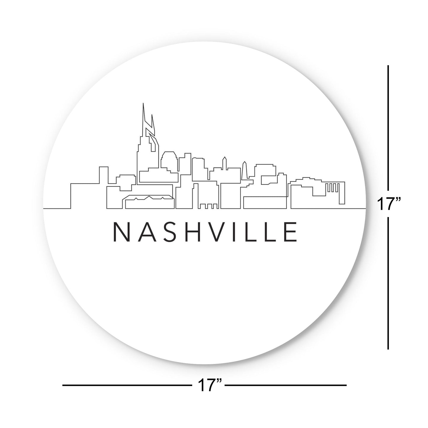 Minimalist B&W Tennessee Nashville Skyline | Wood Sign | Eaches | Min 1