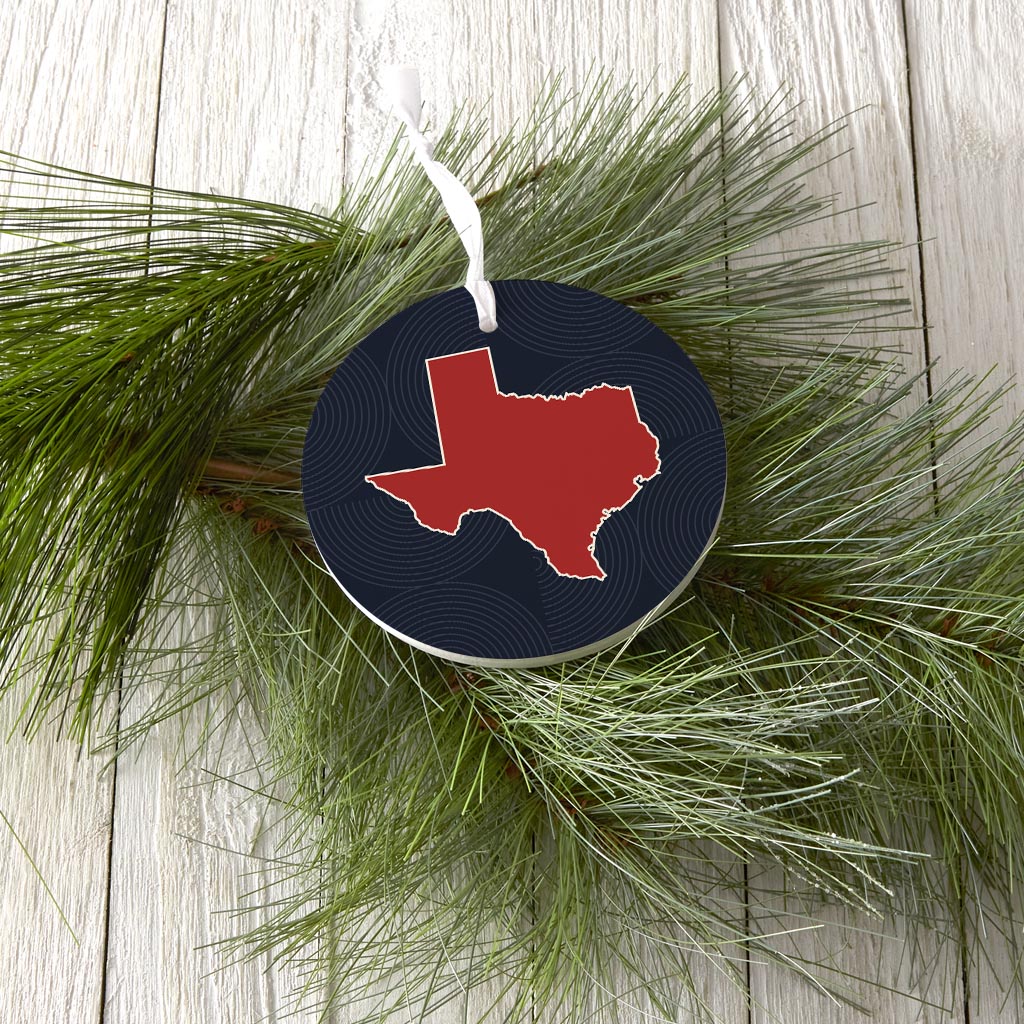 Modern Minimalist Texas Colors Shape | Wood Ornament | Eaches | Min 6