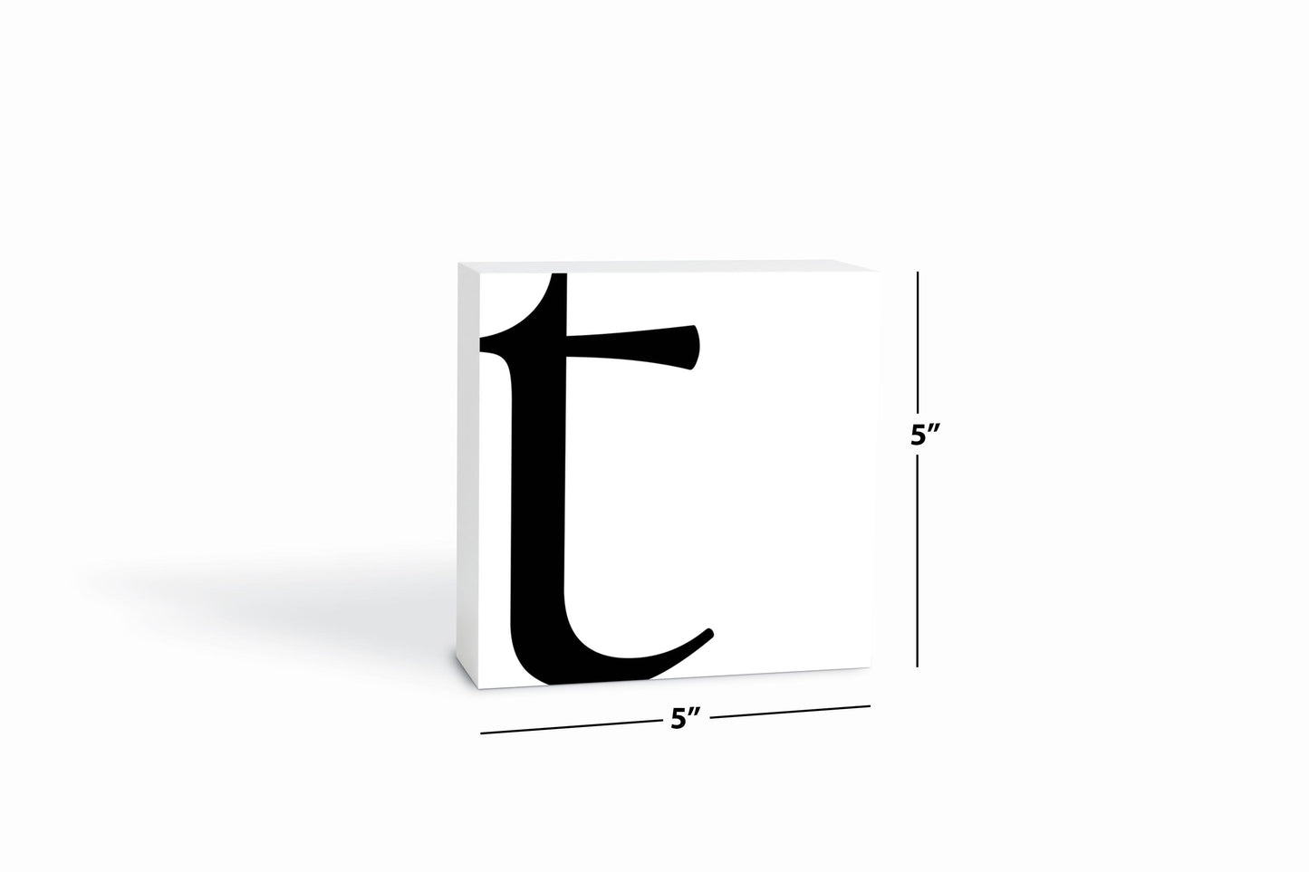 Minimal Monogram T | Wood Block | Eaches | Min 4