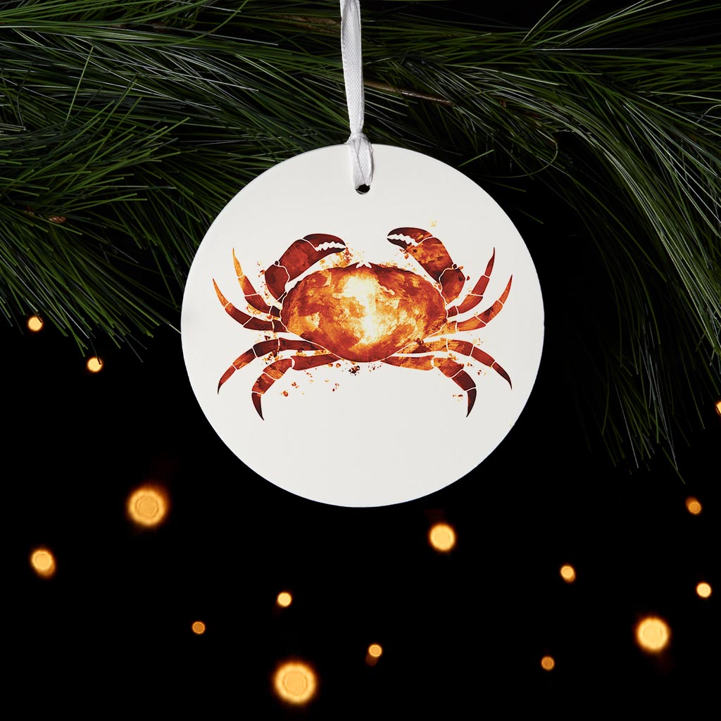East Coast Water Color Crab | Wood Ornament | Eaches | Min 6