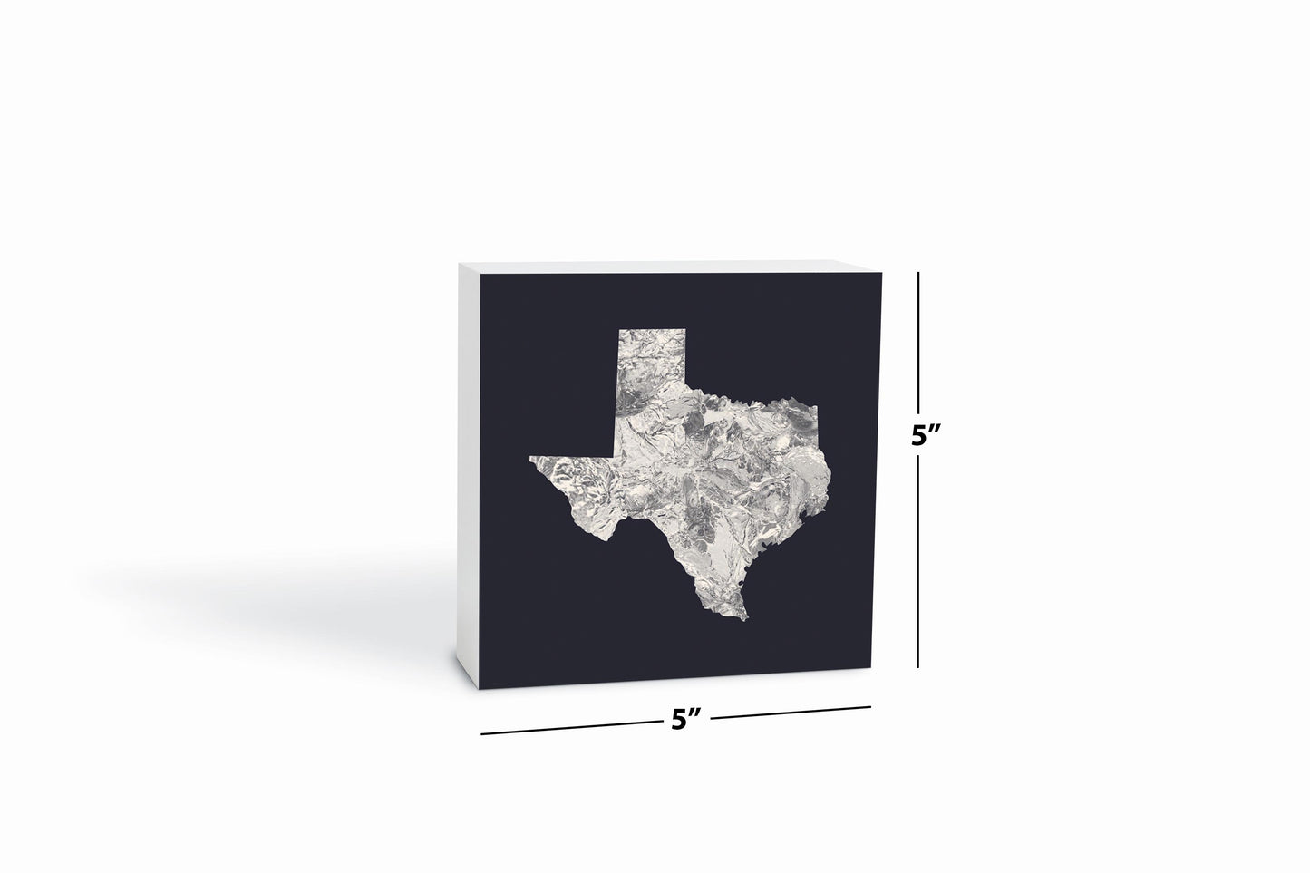 Modern Minimalist Texas Metal State Shape | Wood Block | Eaches | Min 4