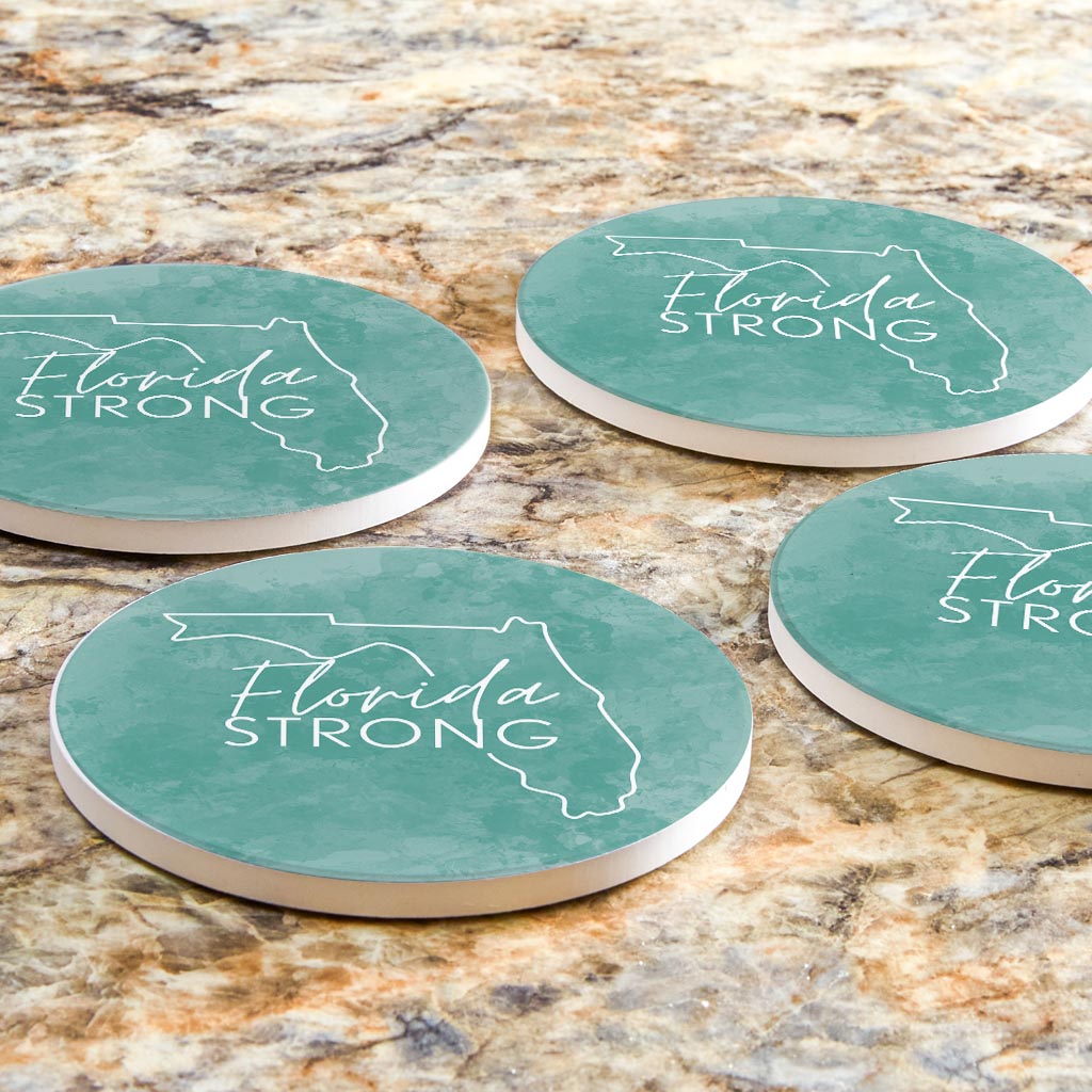 Florida Strong Blue| Absorbent Coasters | Set of 4 | Min 2