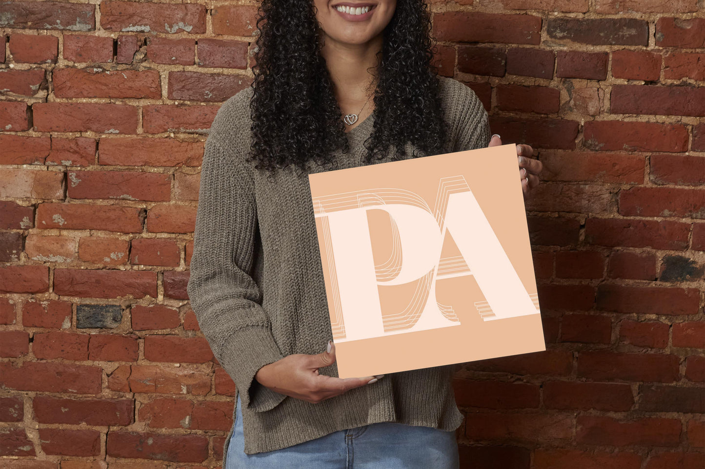 Modern Minimalist Pennsylvania Pa Initials Light | Wood Sign | Eaches | Min 2