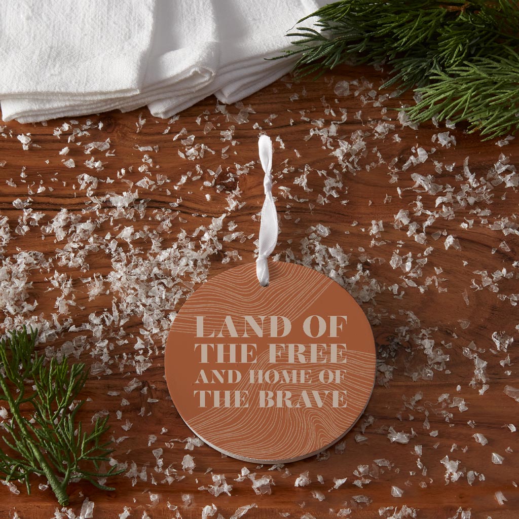 Modern Minimalist New York Free Brave| Wood Ornament | Eaches | Min 6