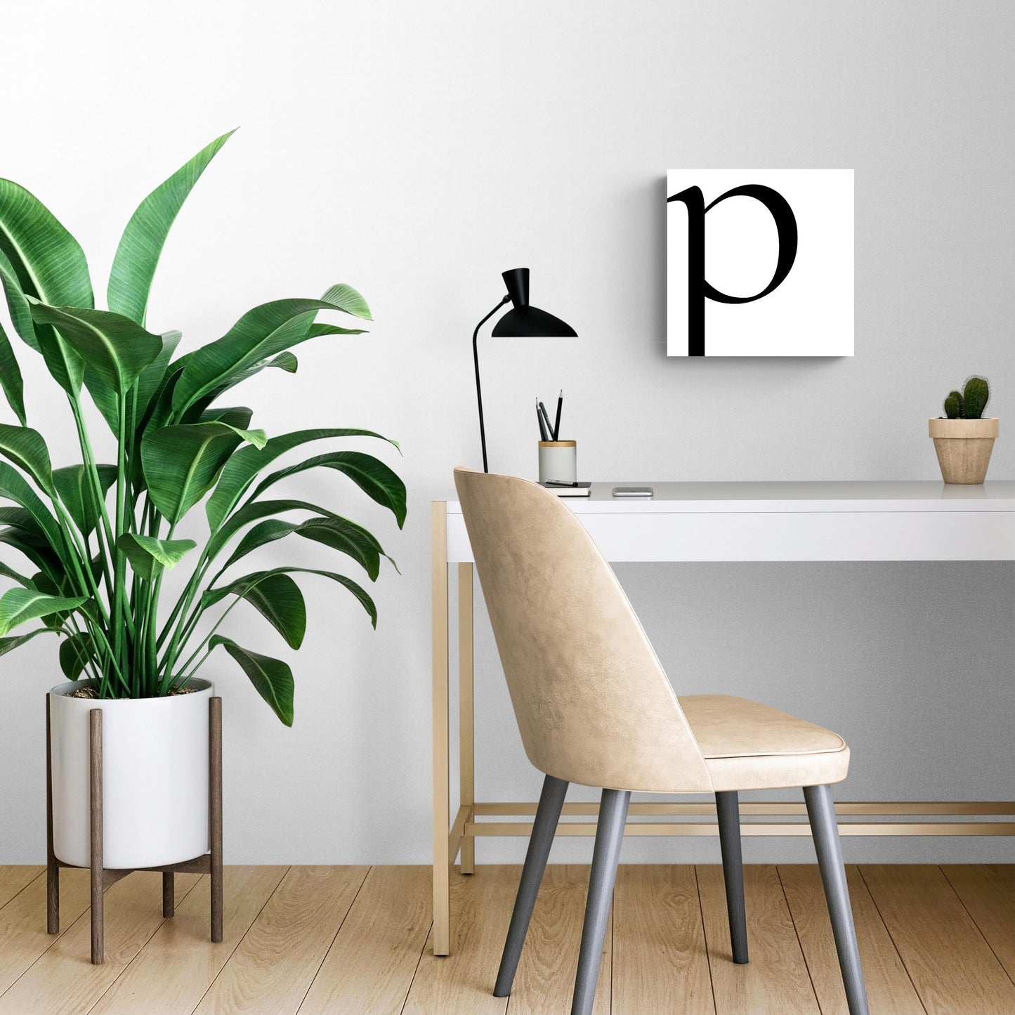 Minimal Monogram P | Wood Sign | Eaches | Min 2
