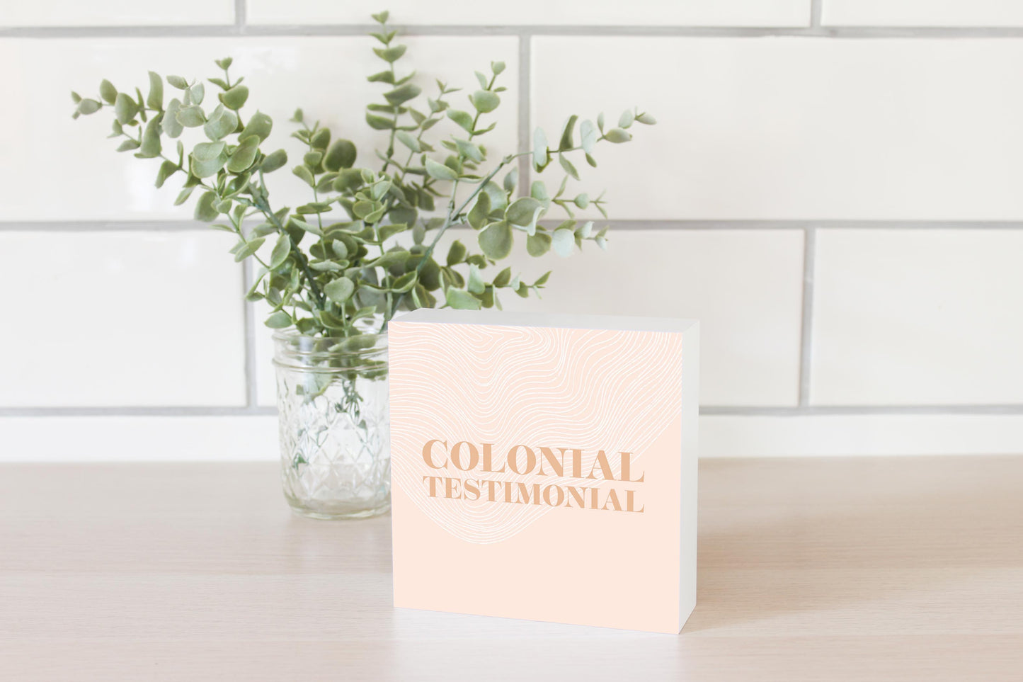 Modern Minimalist Pennsylvania Colonial Quip | Wood Block | Eaches | Min 4