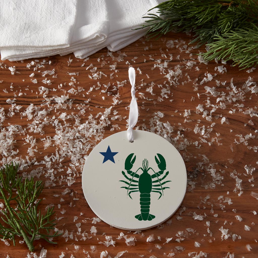 New England Star And Lobster | Wood Ornament | Eaches | Min 6