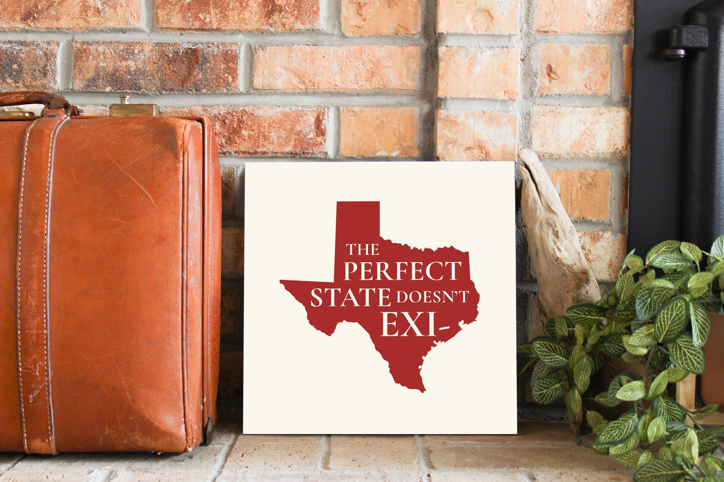 Modern Minimalist Texas Colors Perfect State | Wood Sign | Eaches | Min 2