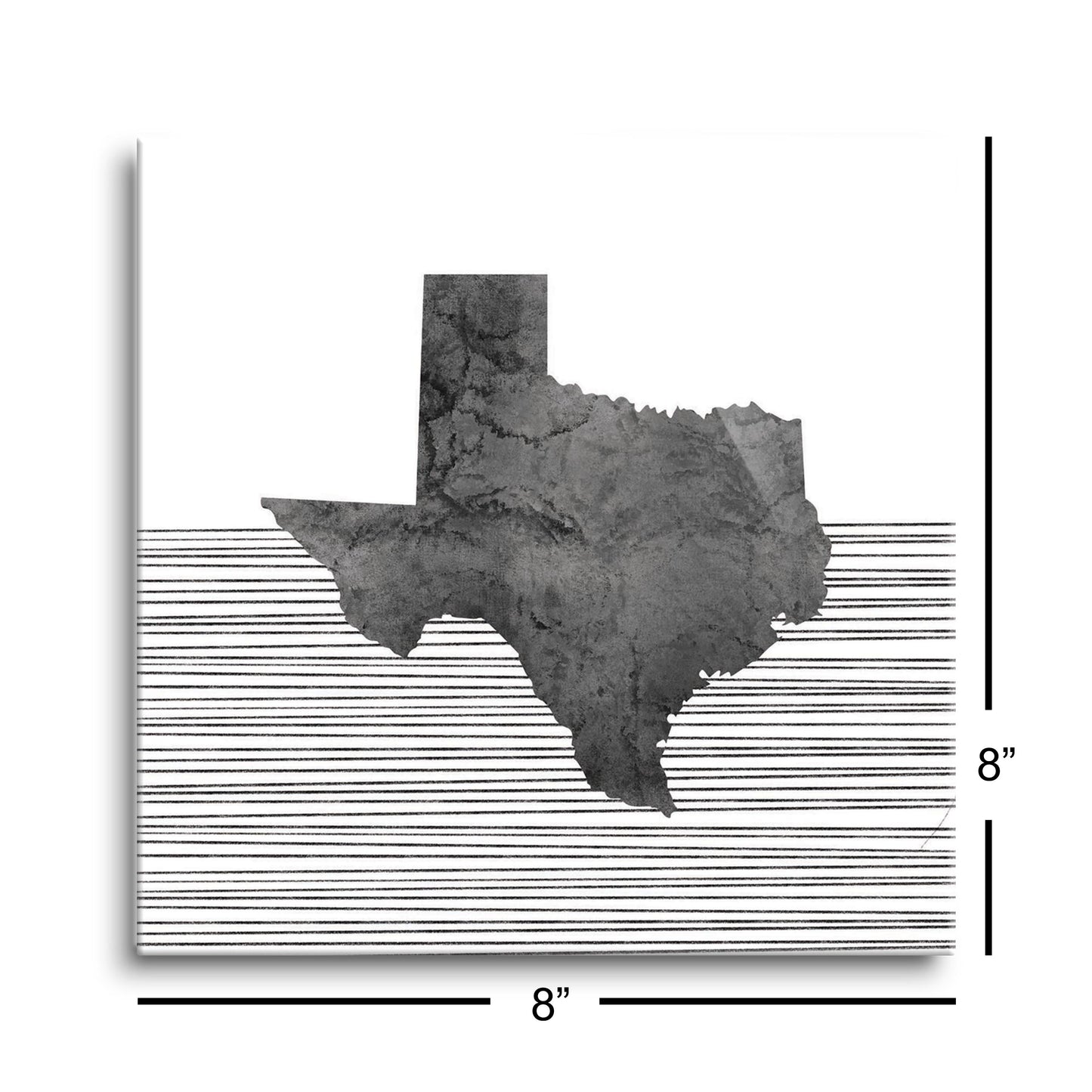 Modern Texas State Shape With Straight Lines | Hi-Def Glass Art | Eaches | Min 2