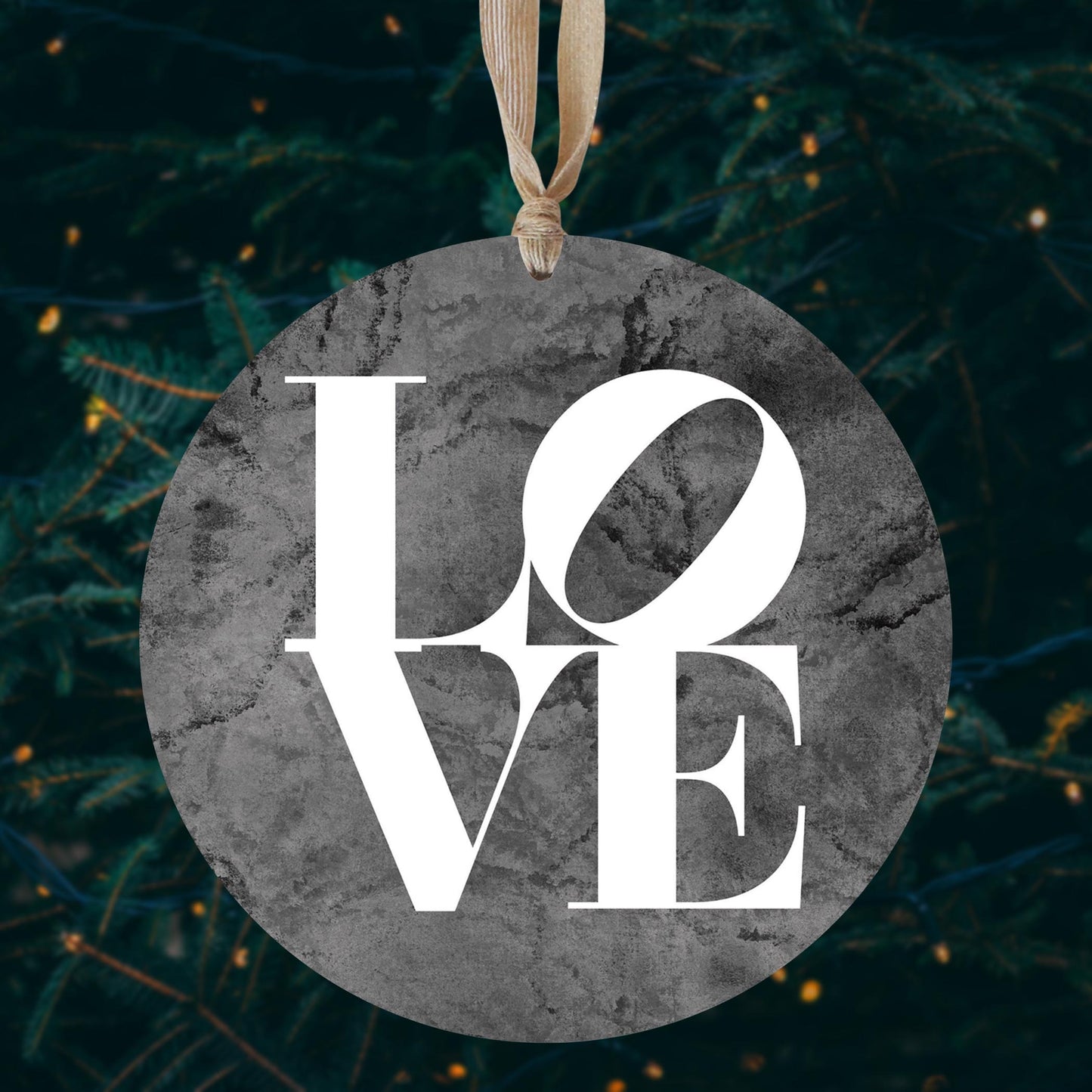 Minimalistic B&W Pennsylvania Love Dark | Wood Ornament | Eaches | Min 1