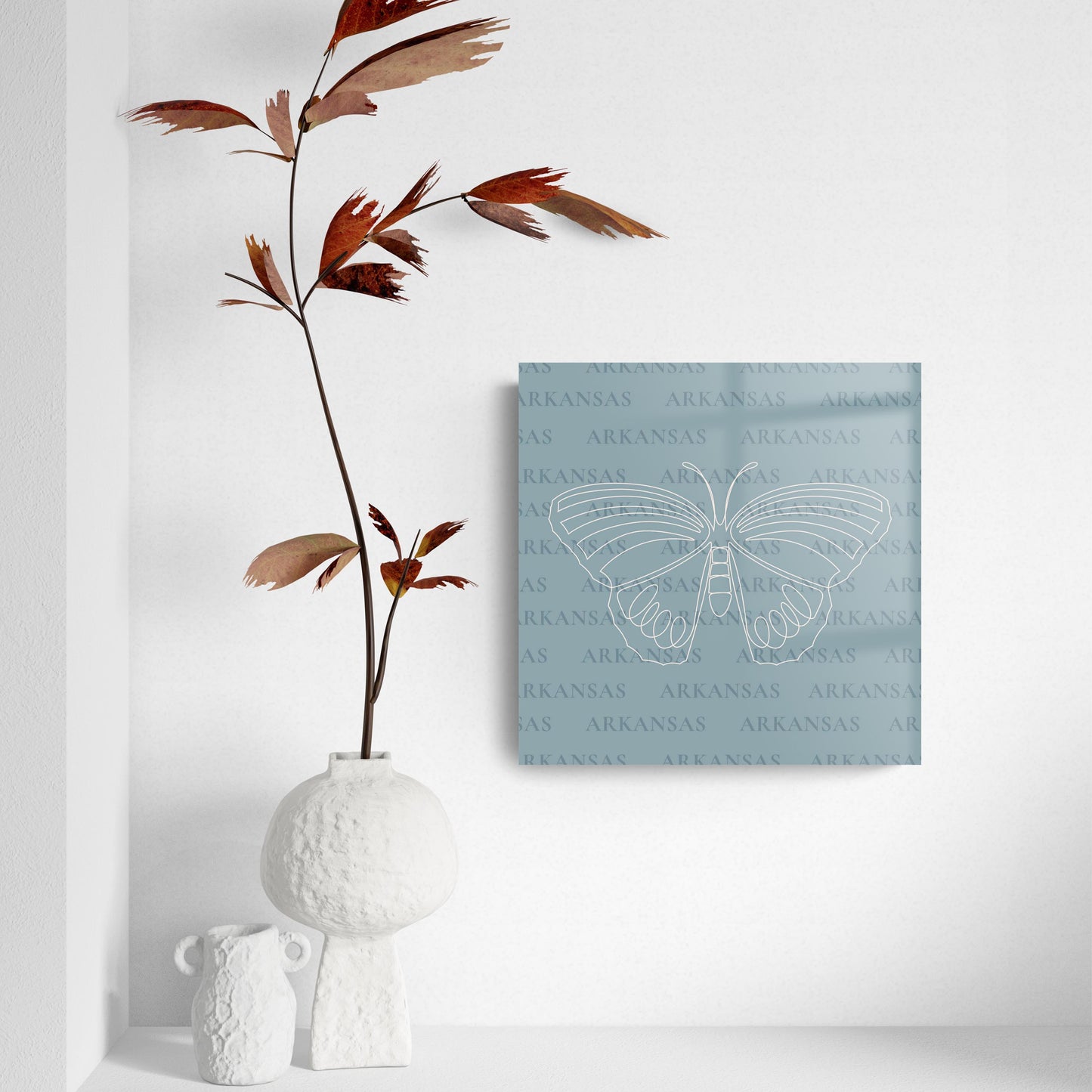 Modern Minimalist Arkansas Diana Fritillary Butterfly | Hi-Def Glass Art | Eaches | Min 2