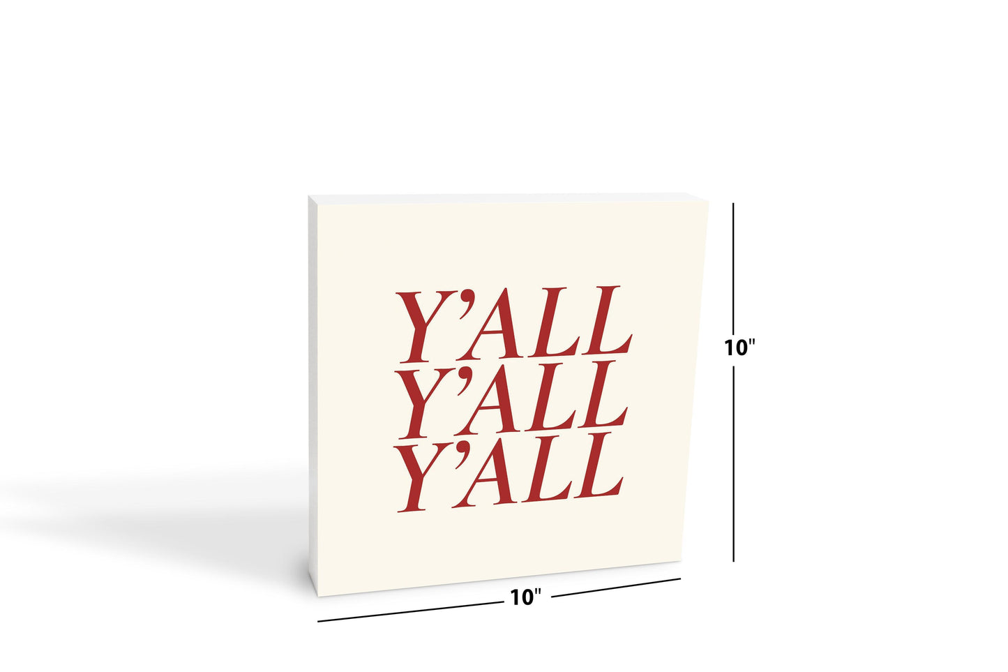Modern Minimalist Texas Colors Yall | Wood Block | Eaches | Min 2