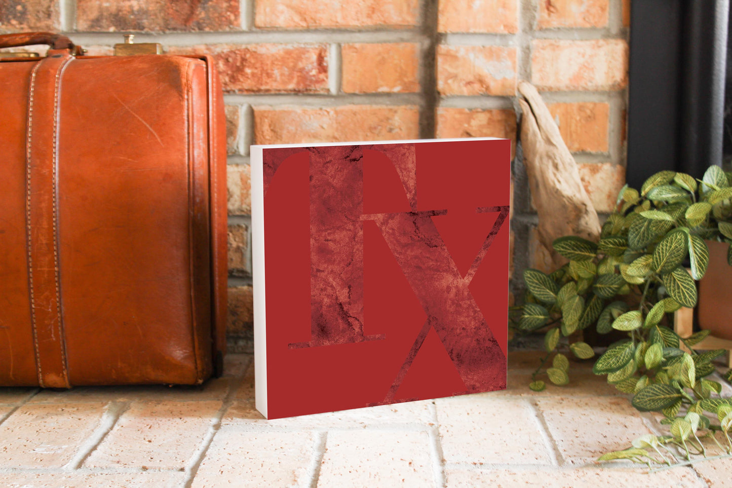 Modern Minimalist Texas Red Tx | Wood Block | Eaches | Min 2