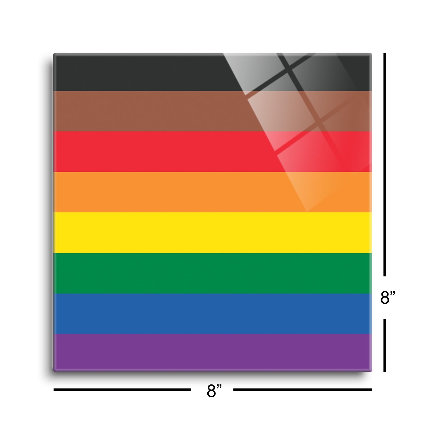 Philly Pride Flag Colors | Hi-Def Glass Art | Eaches | Min 2
