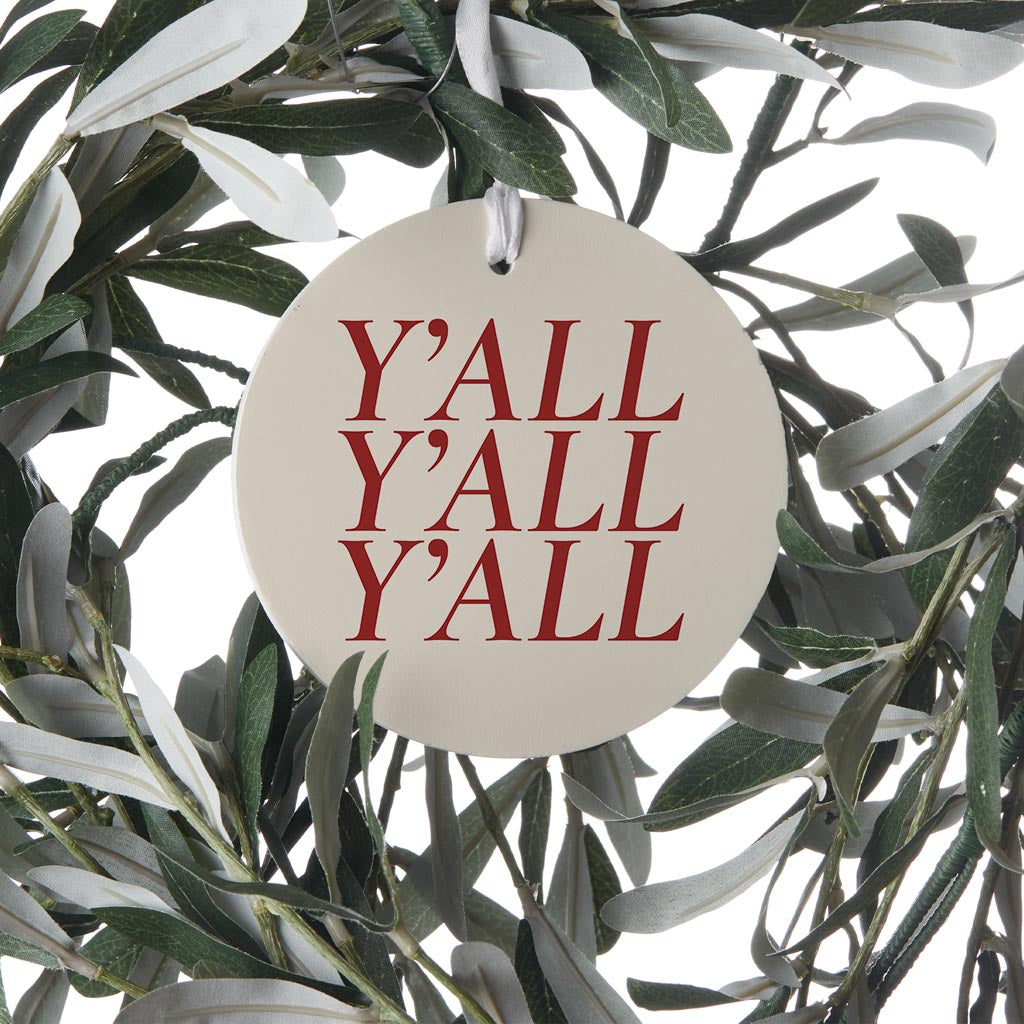 Modern Minimalist Texas Colors Yall | Wood Ornament | Eaches | Min 6