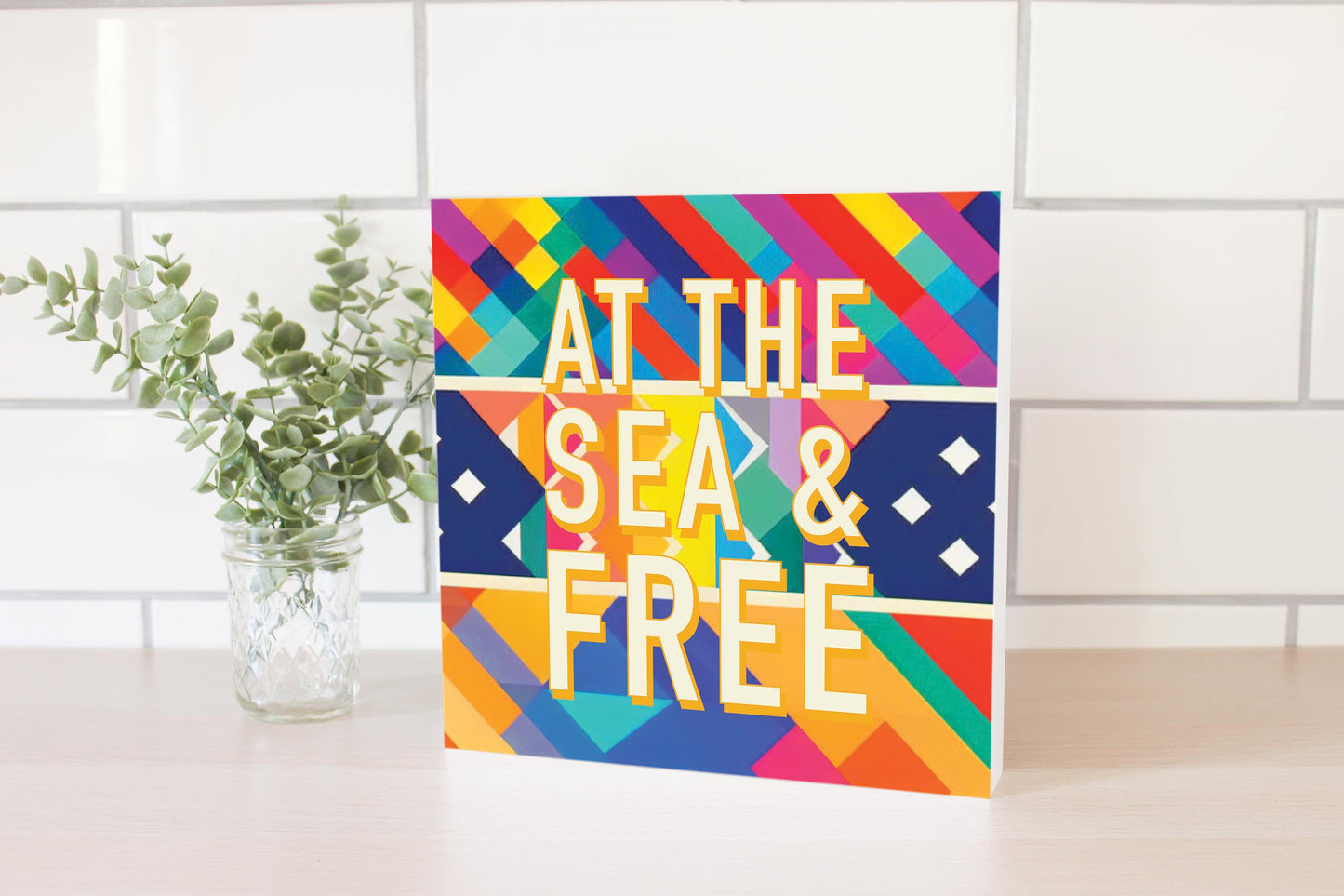 At The Sea Free | Wood Block | Eaches | Min 2