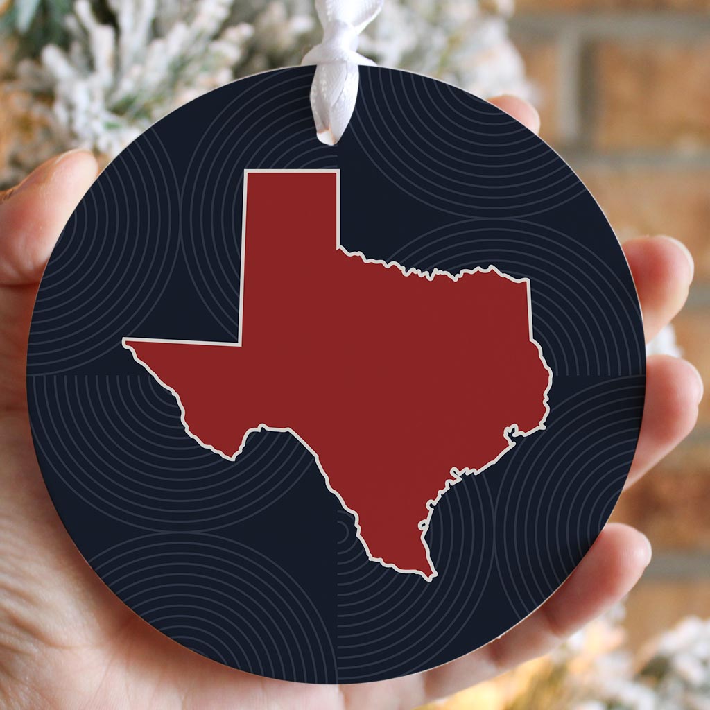 Modern Minimalist Texas Colors Shape | Wood Ornament | Eaches | Min 6