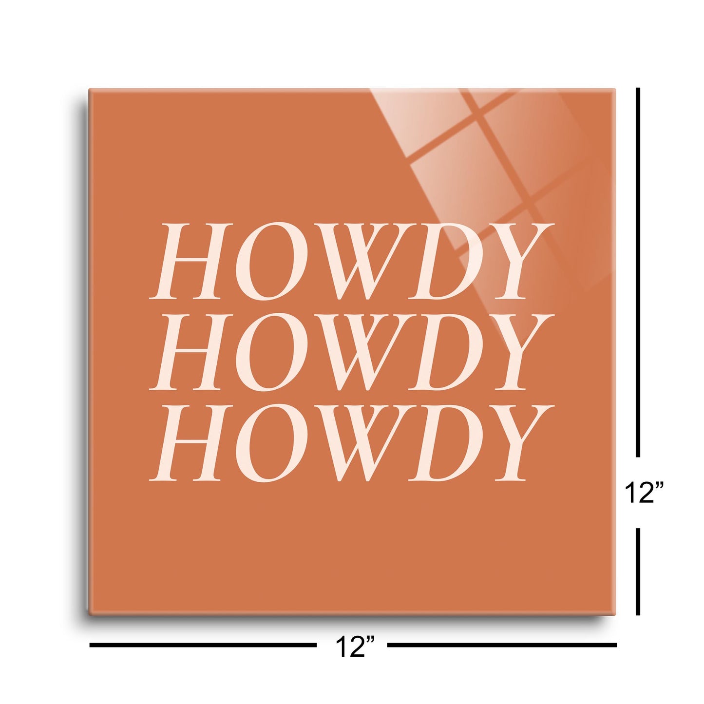 Modern Minimalist Texas Howdy | Hi-Def Glass Art | Eaches | Min 1