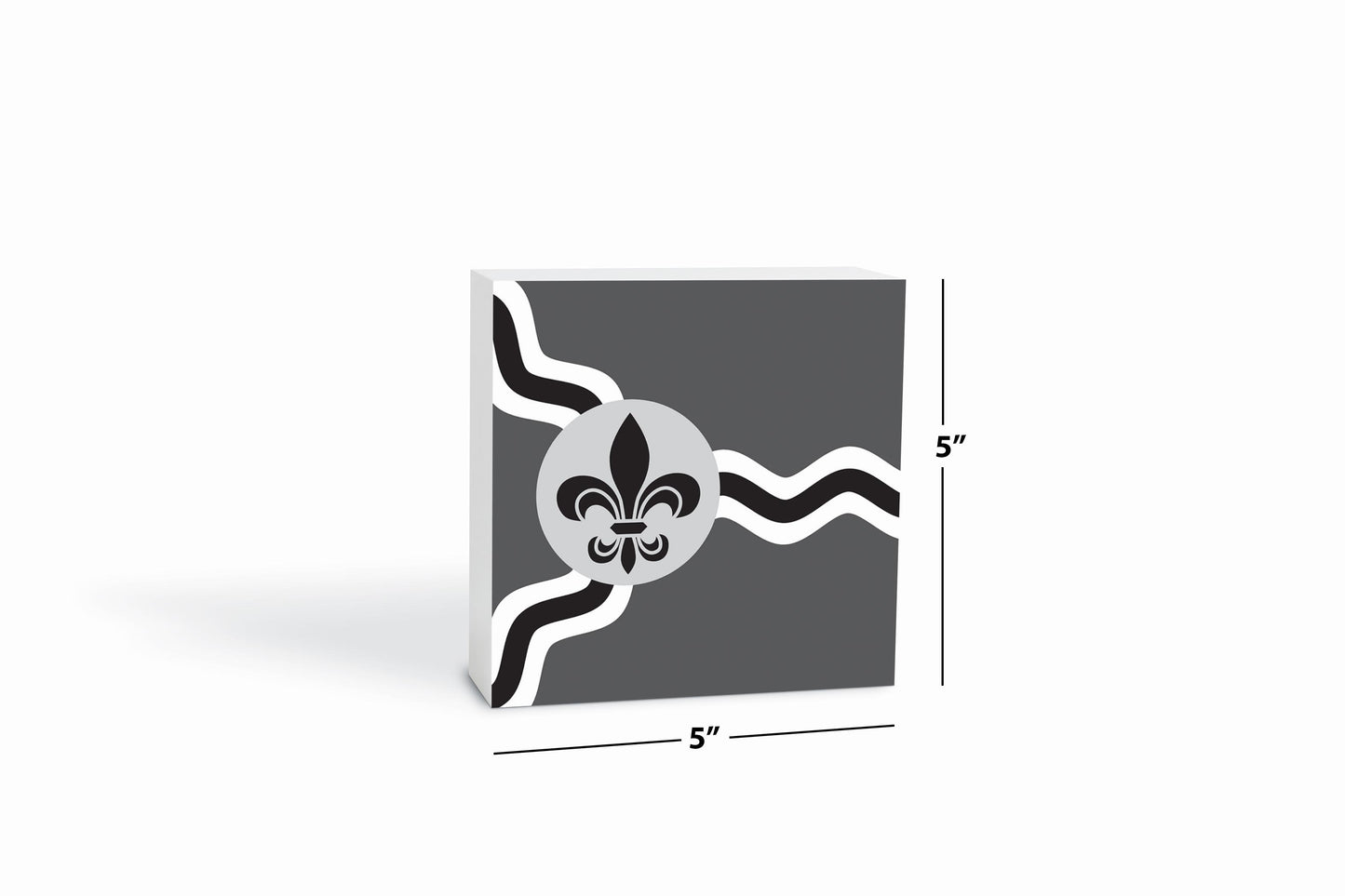 Minimalist B&W Missouri St Louis Flag | Wood Block | Eaches | Min 4