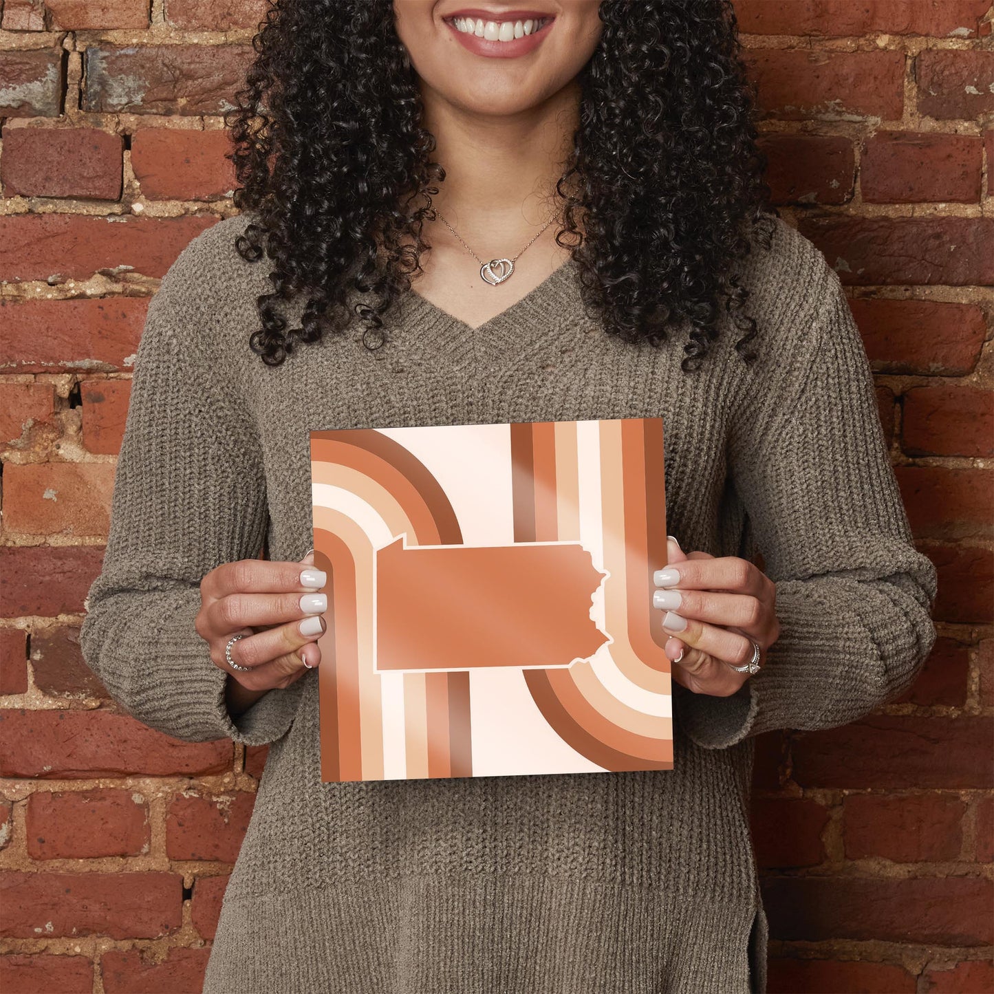 Modern Minimalist Pennsylvania State | Hi-Def Glass Art | Eaches | Min 2