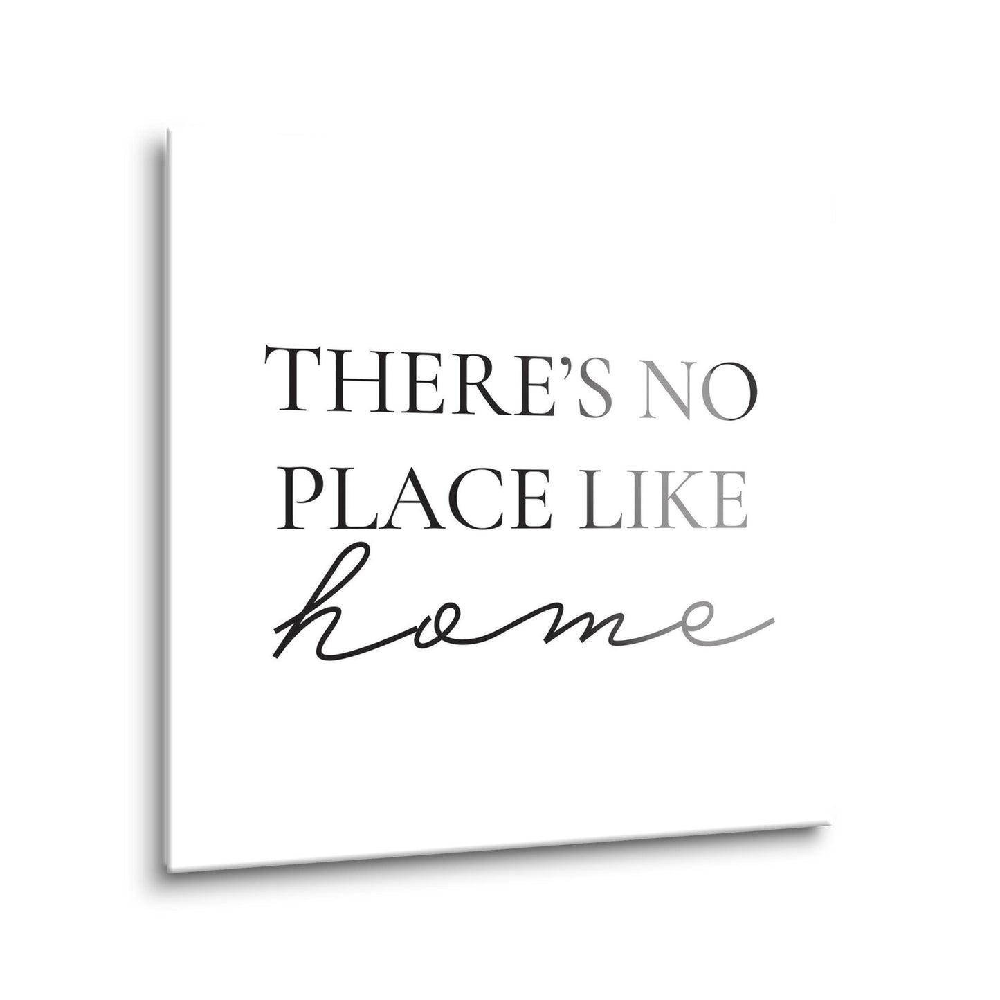 Minimalist B&W Kansas No Place Like Home | Hi-Def Glass Art | Eaches | Min 2