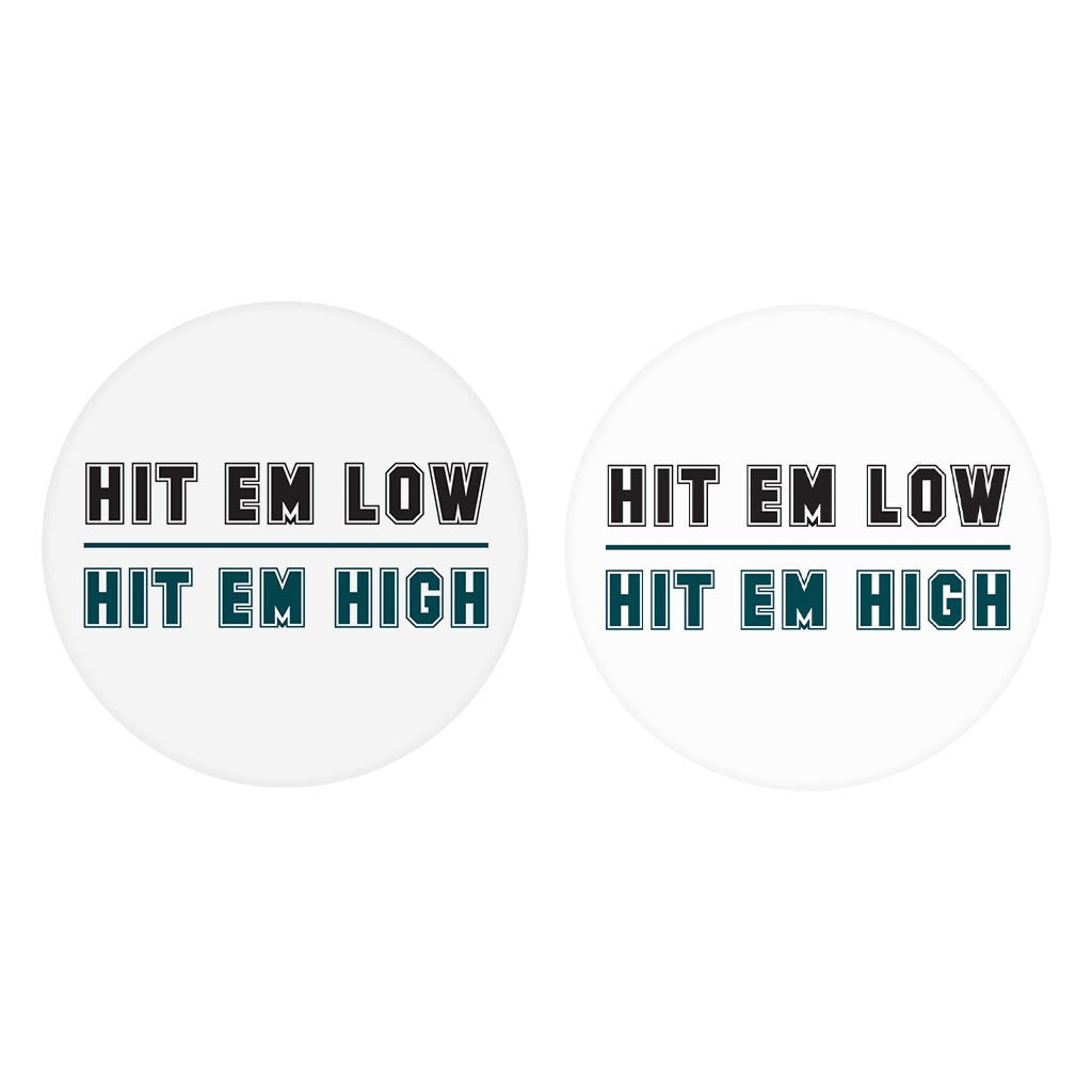 Modern Minimalist Pennsylvania Hit Em High| Absorbent Car Coasters | Set of 2 | Min 4
