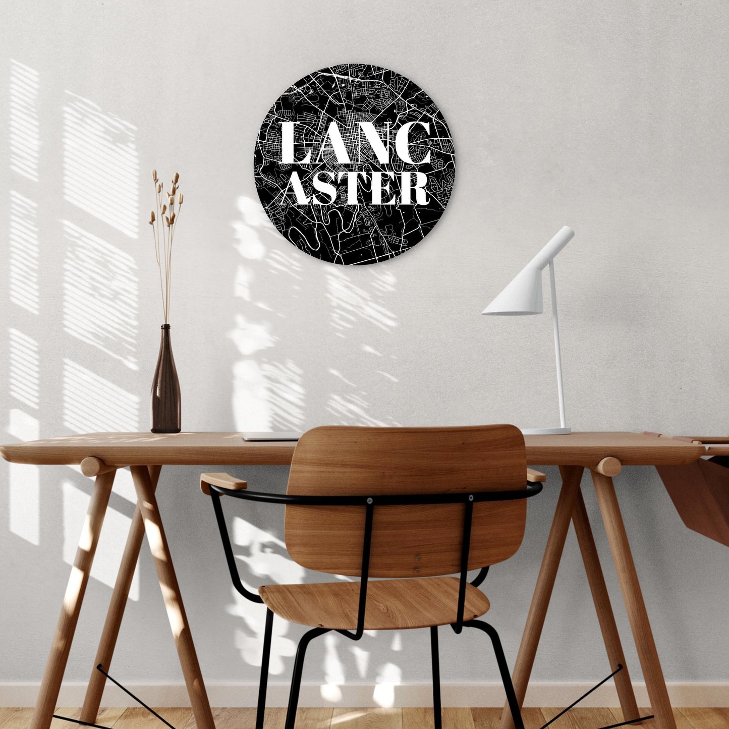 Minimalistic B&W Pennsylvania Lancaster Map | Wood Sign | Eaches | Min 1