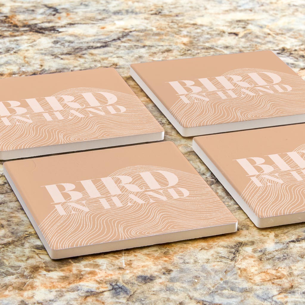 Modern Minimalist Pennsylvania Bird Quip | Absorbent Coasters | Set of 4 | Min 2