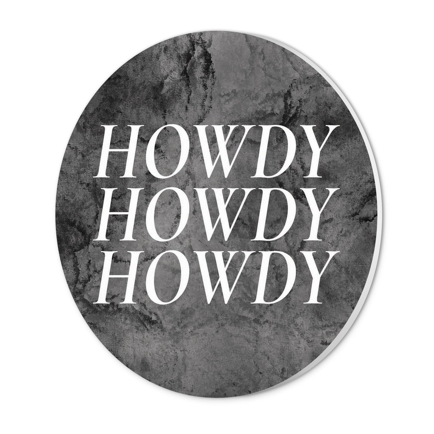 Minimalistic B&W Texas Textured Howdy | Wood Sign | Eaches | Min 1