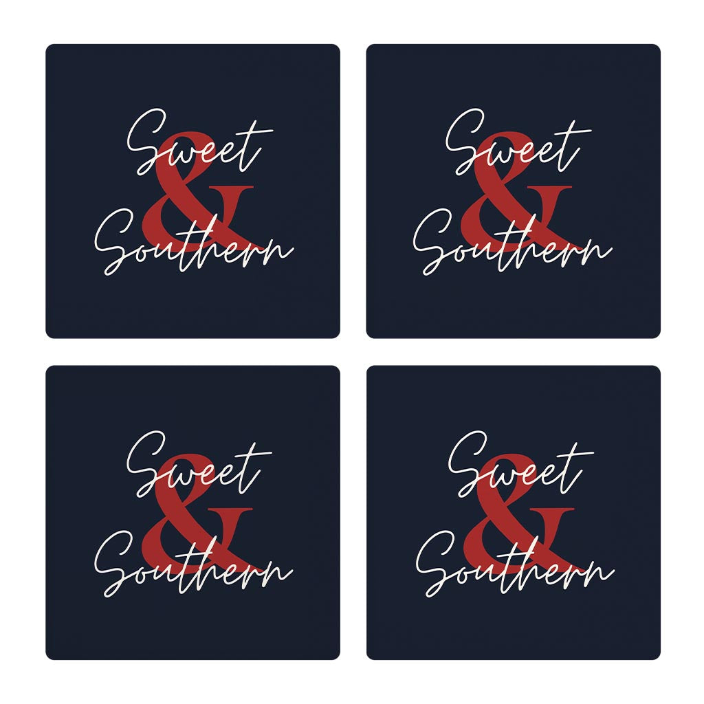 Modern Minimalist Texas Colors Sweet Southern | Absorbent Coasters | Set of 4 | Min 2