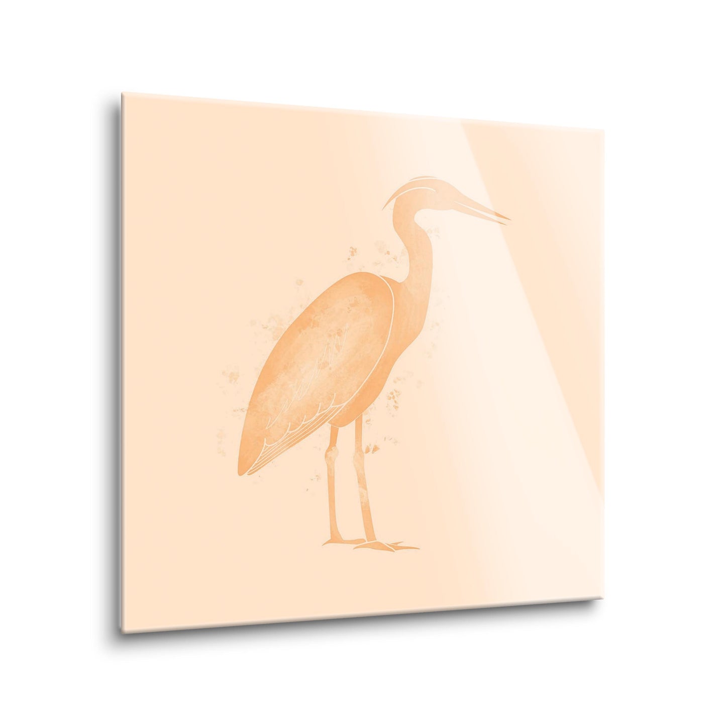 Louisiana Colorful Water Color Heron | Hi-Def Glass Art | Eaches | Min 2