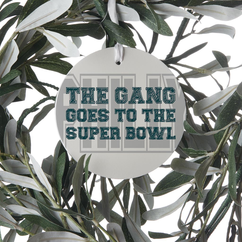 Modern Minimalist Pennsylvania Super Bowl Gang| Wood Ornament | Eaches | Min 6