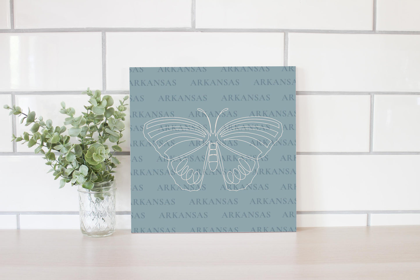 Modern Minimalist Arkansas Diana Fritillary Butterfly | Wood Sign | Eaches | Min 2