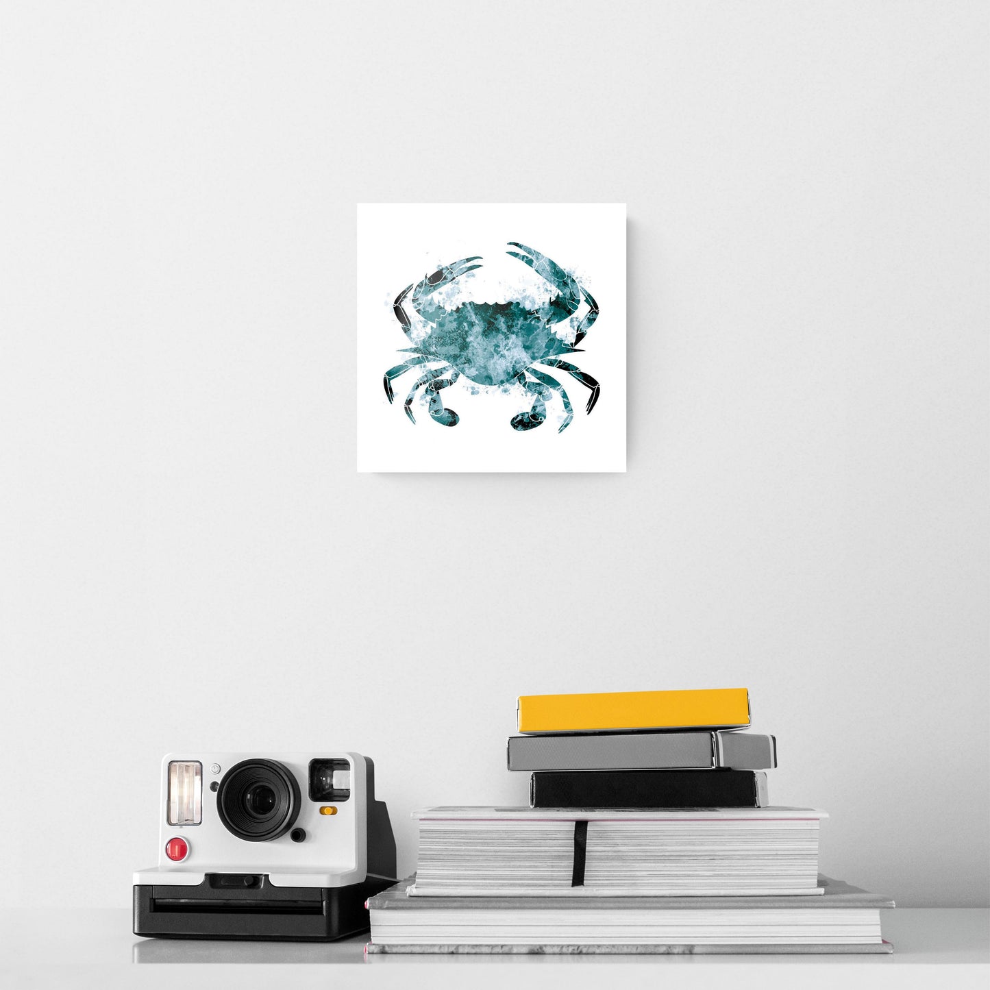 Blue White Water Color Blue Crab | Hi-Def Glass Art | Eaches | Min 2